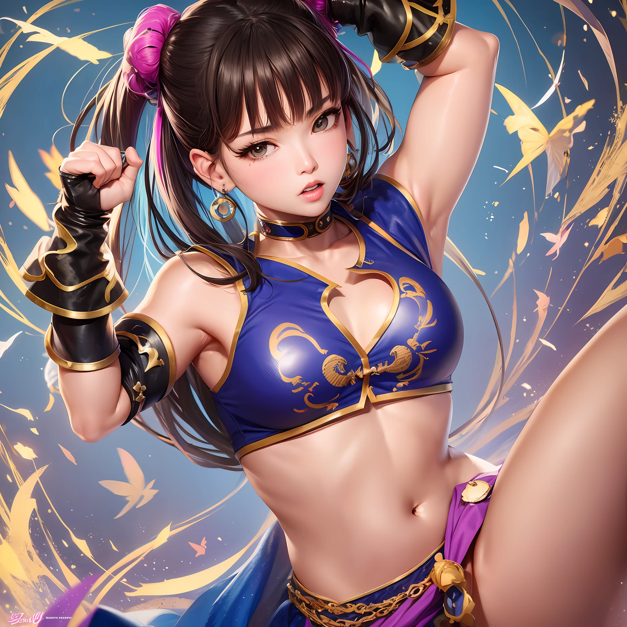 Lisa of blackpink wearing chun li costume --auto --s2