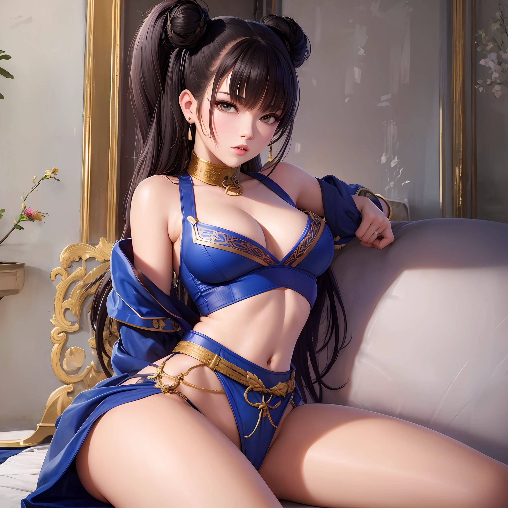 Lisa of blackpink wearing chun li costume --auto --s2