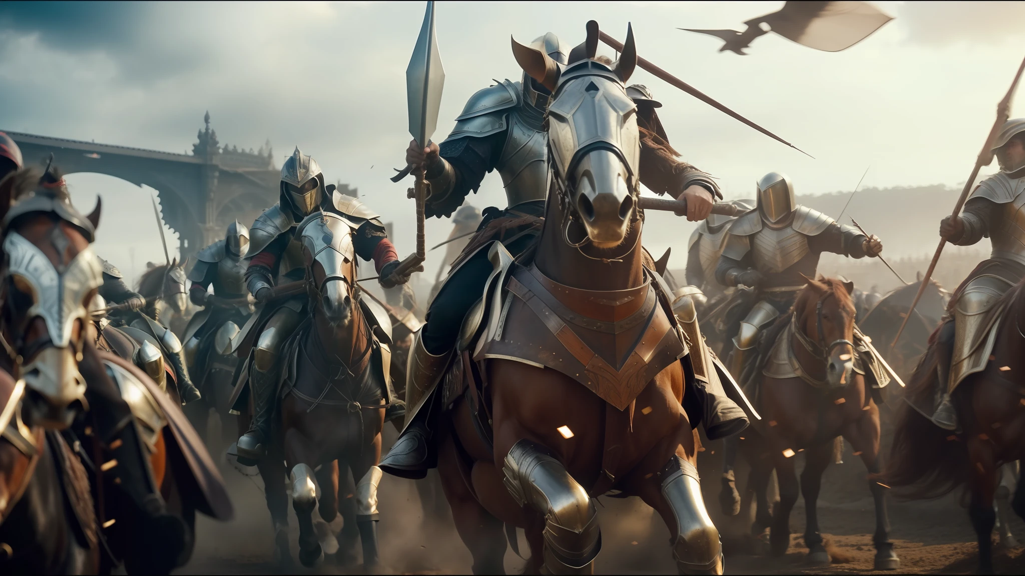 has many men riding horses in line with armor, 2 0 2 1 cinematic 4 k framegrab, corpsepaint, jaime jasso, greig fraser cinematography, animation film shot, official hdr art, award-winning animation, by andrei riabovitchev , exterminatus, by Huang Tingjian