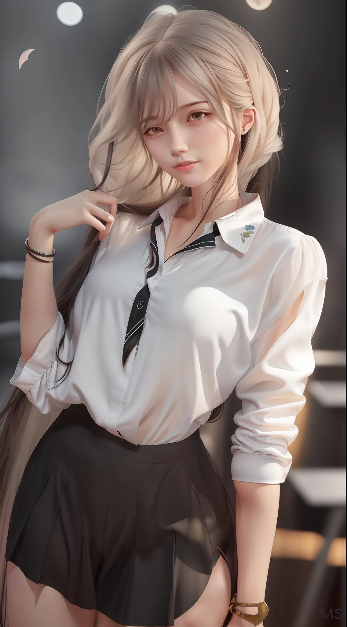 long flowing hair