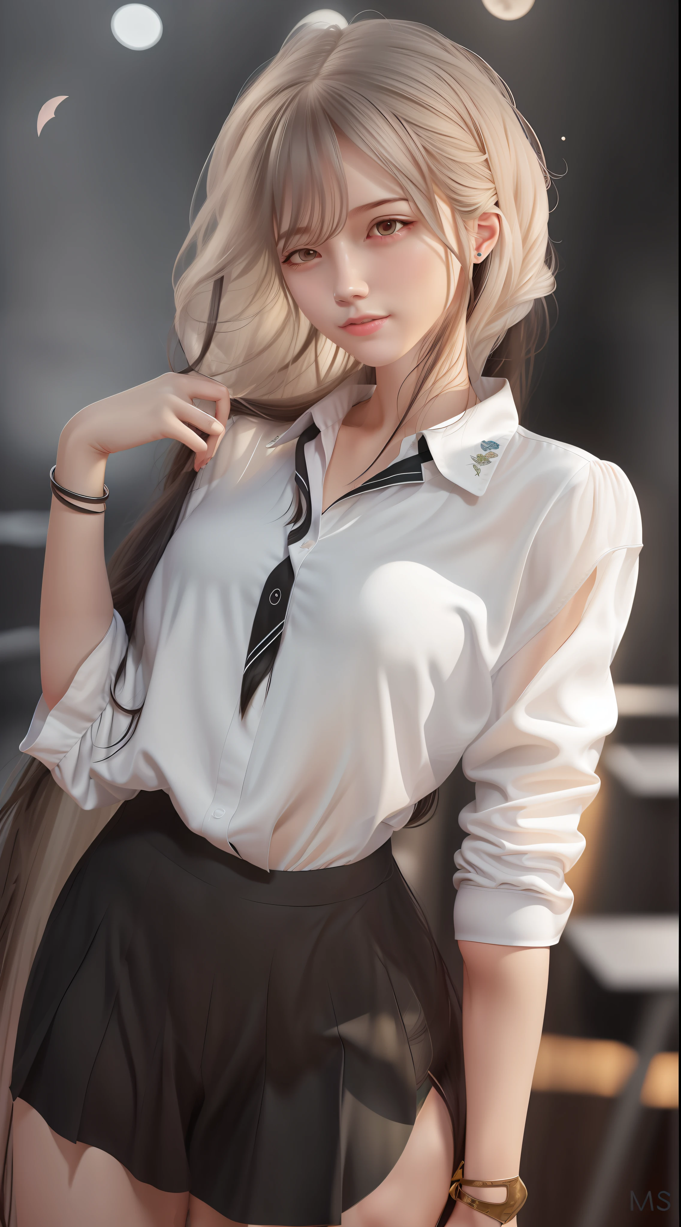 long flowing hair