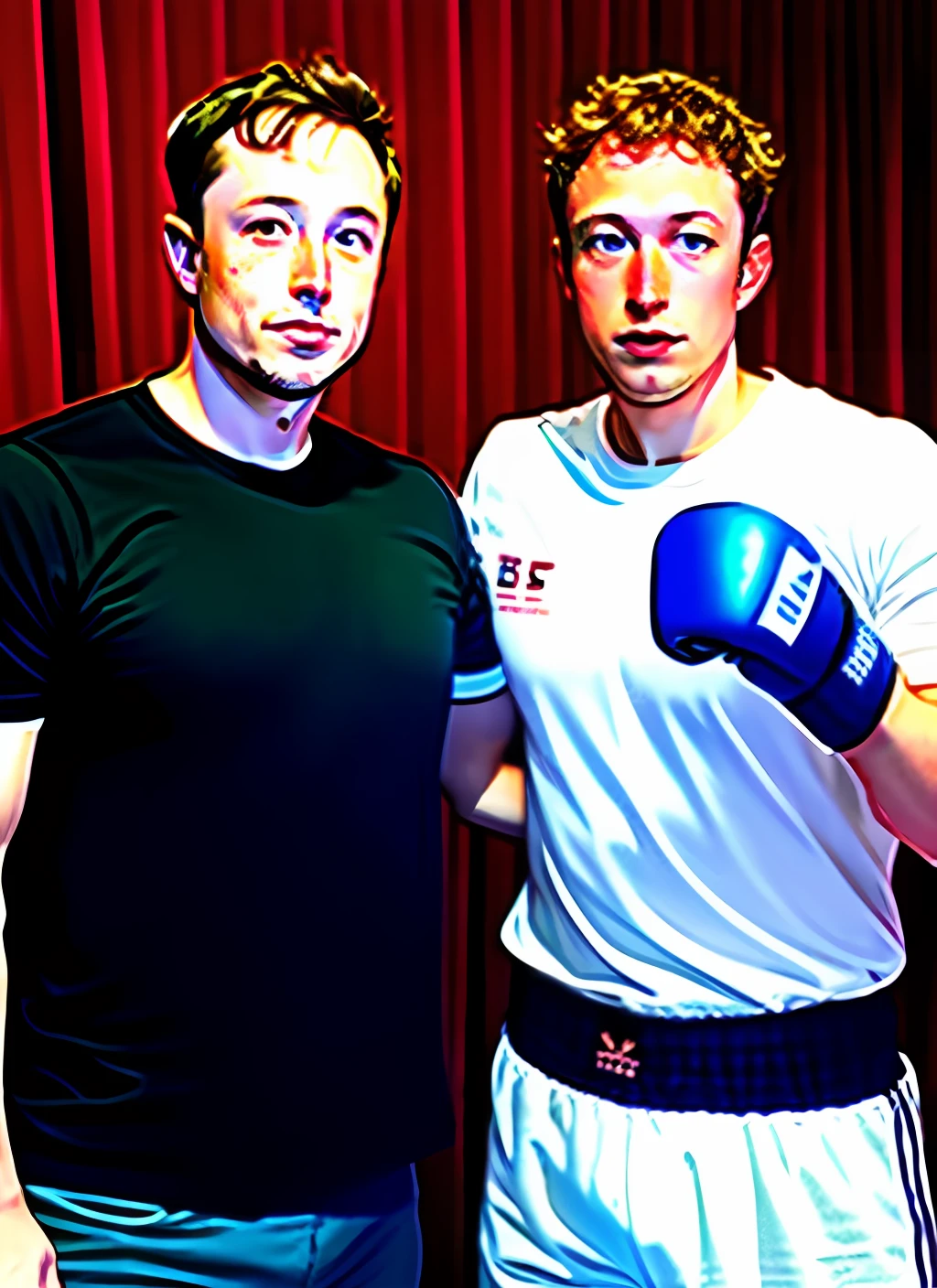 Elon Musk and Mark Zuckerberg boxing