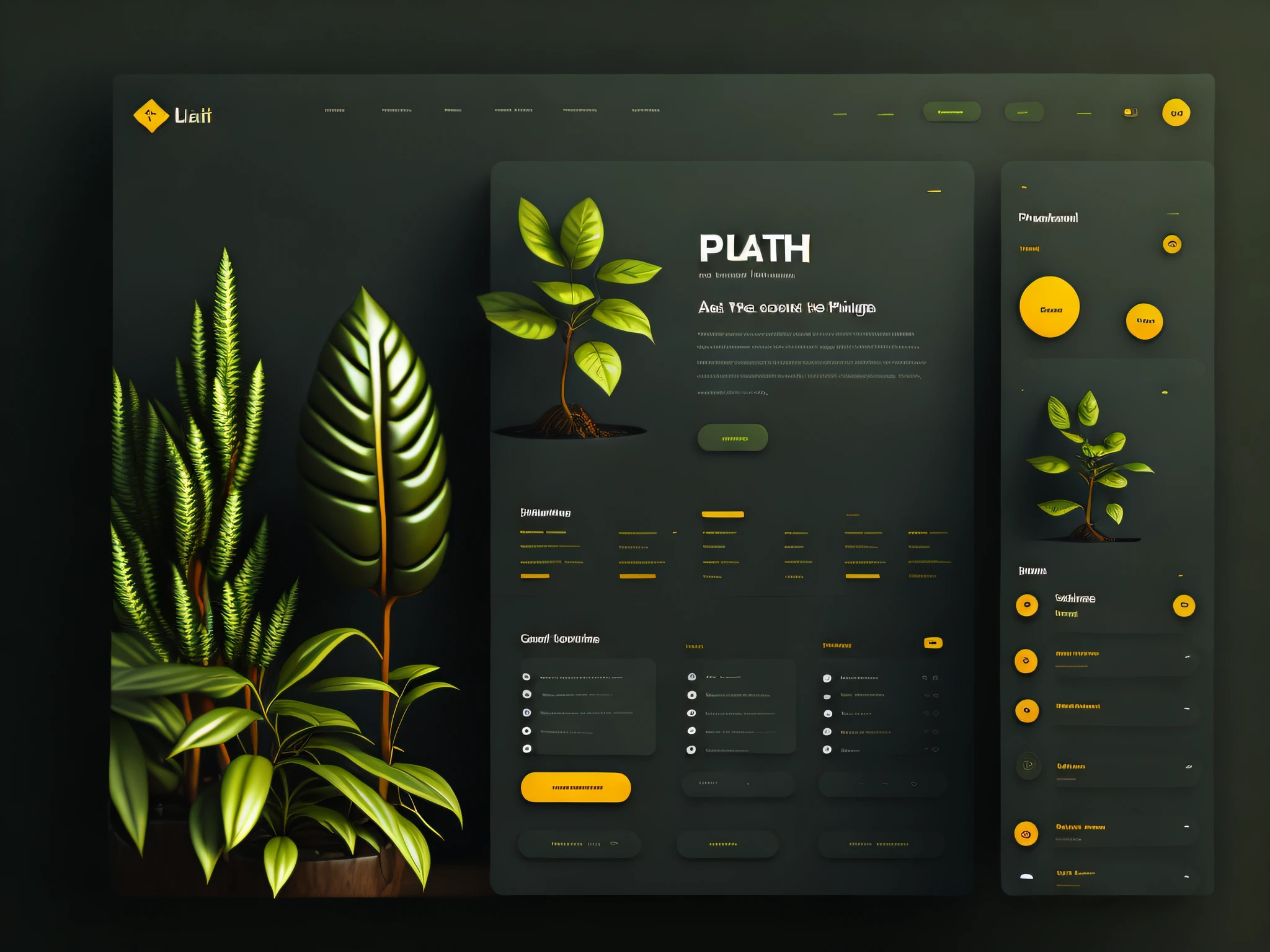 UI design, web, plant