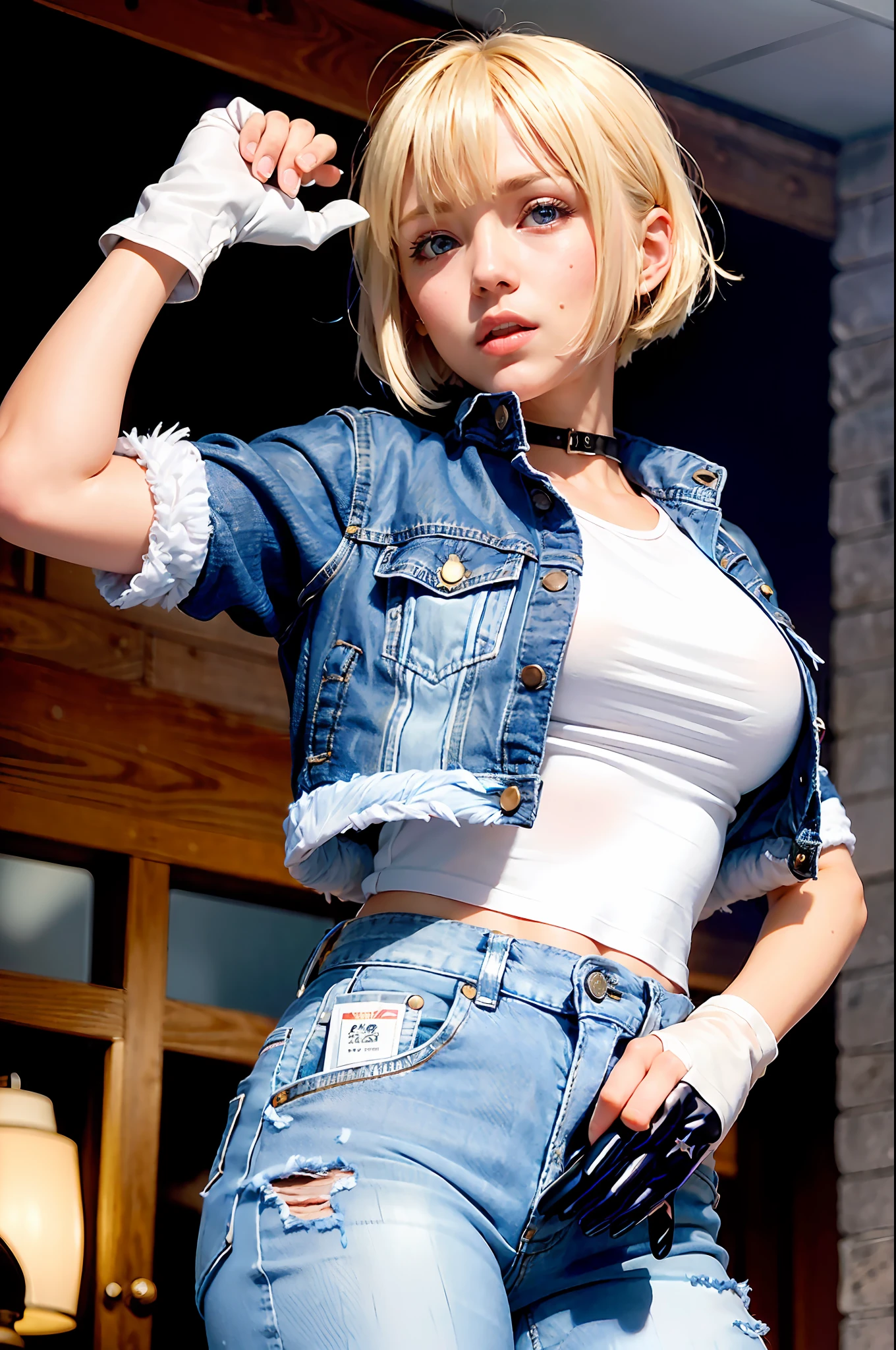 (((1 girl, cute, denim jacket, white top, jeans, Gloves, blond, short hair, bob hair, side parted hair, blue eyes))), (((blond hair))),
dynamic poses, manga style, depicting a group of characters in various action scenes, from intense battles to lighthearted moments, with dramatic speed lines and bold sound effects, capturing the excitement and energy of the story, Laser rays from the palm of hand, Attack forward with palm, yellowstone park, Grand Canyon,
