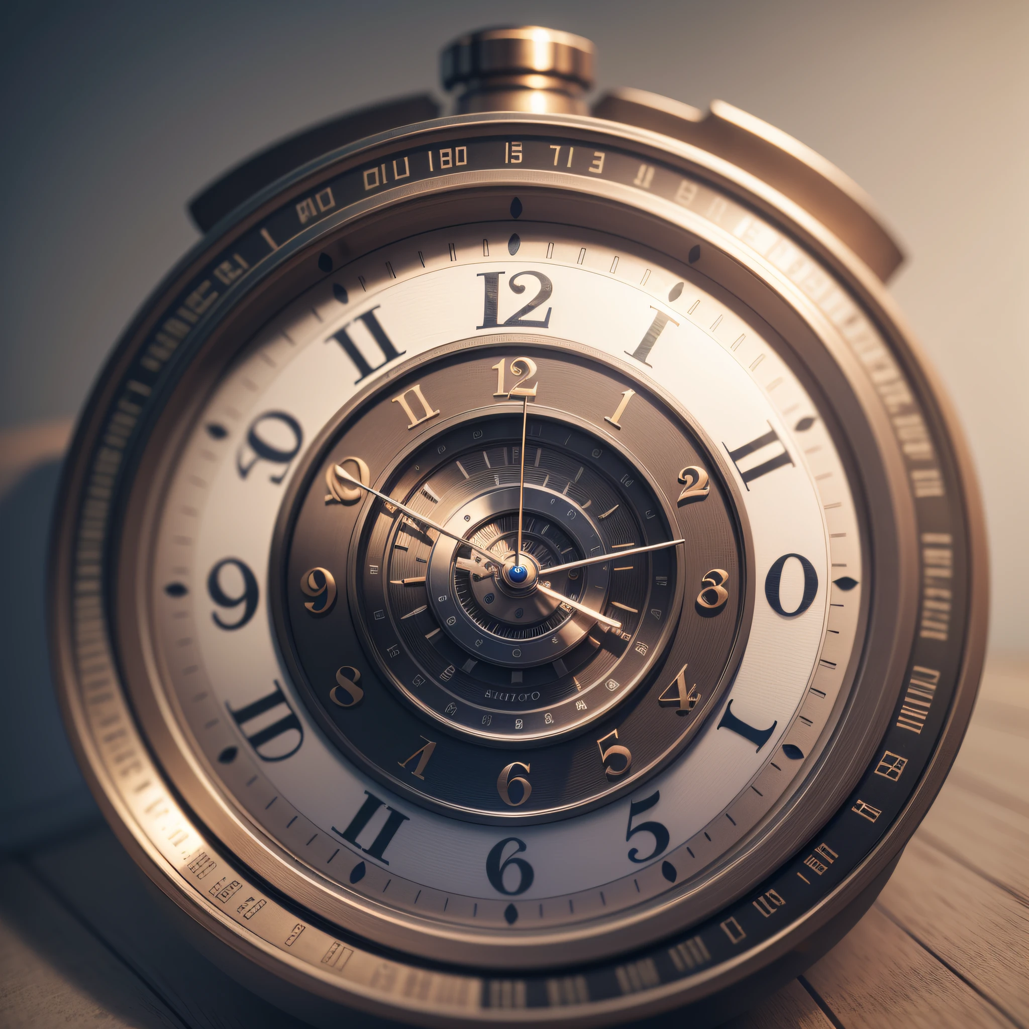 Realistic image of a 60-second clock, high detail, high resolution, 8k