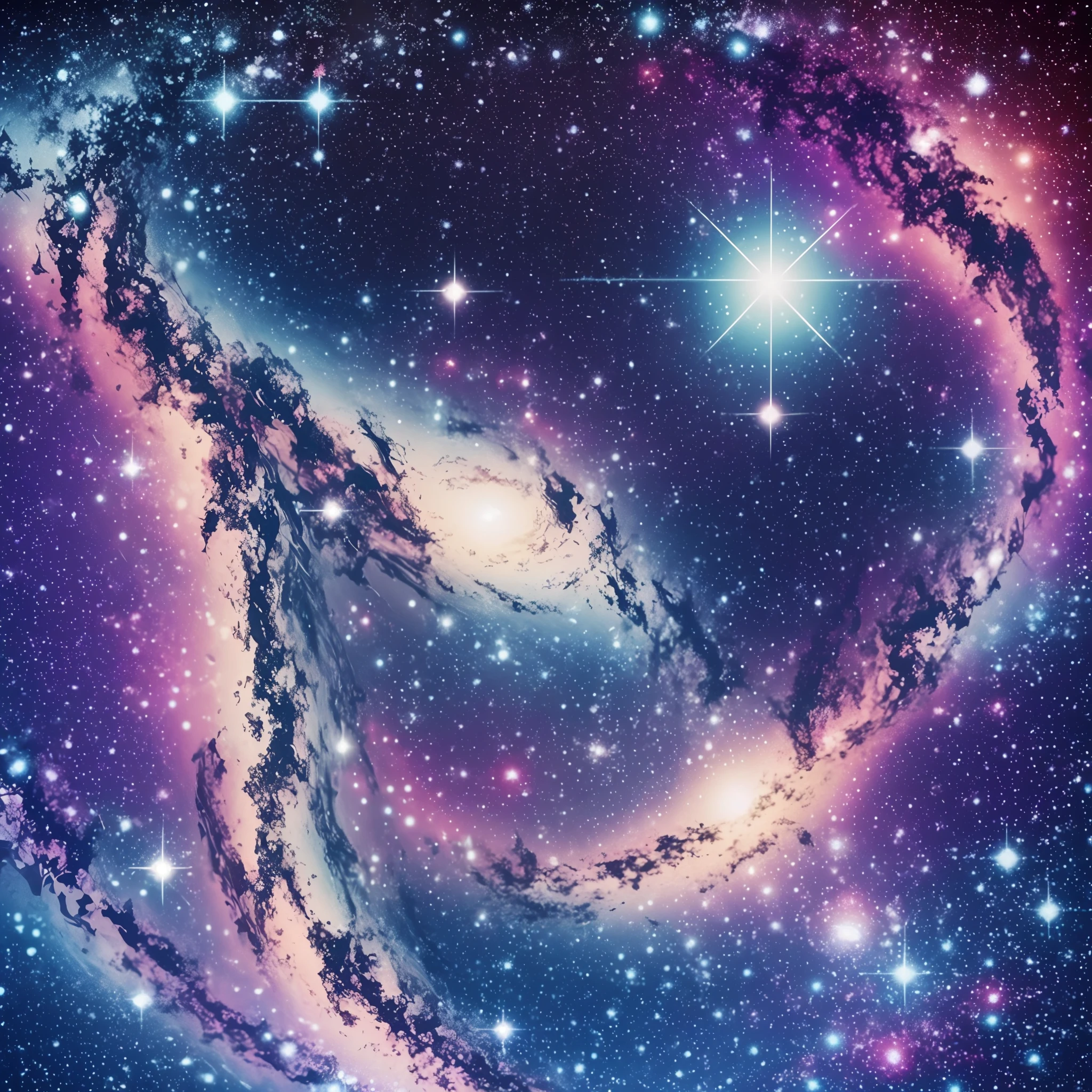 Photo of infinite space with red background