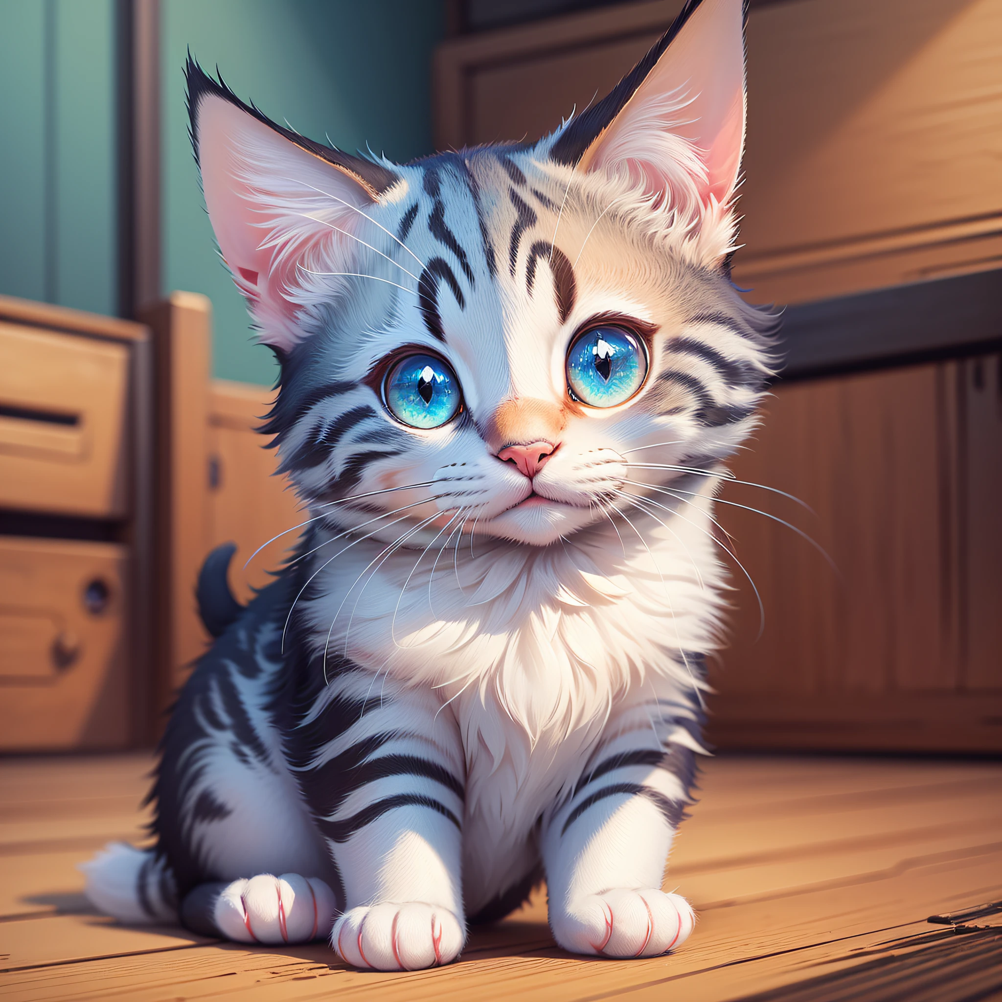 (8k:1.3, disney:1.1 style), cute and friendly cat, detailed and colorful illustration. --auto --s2