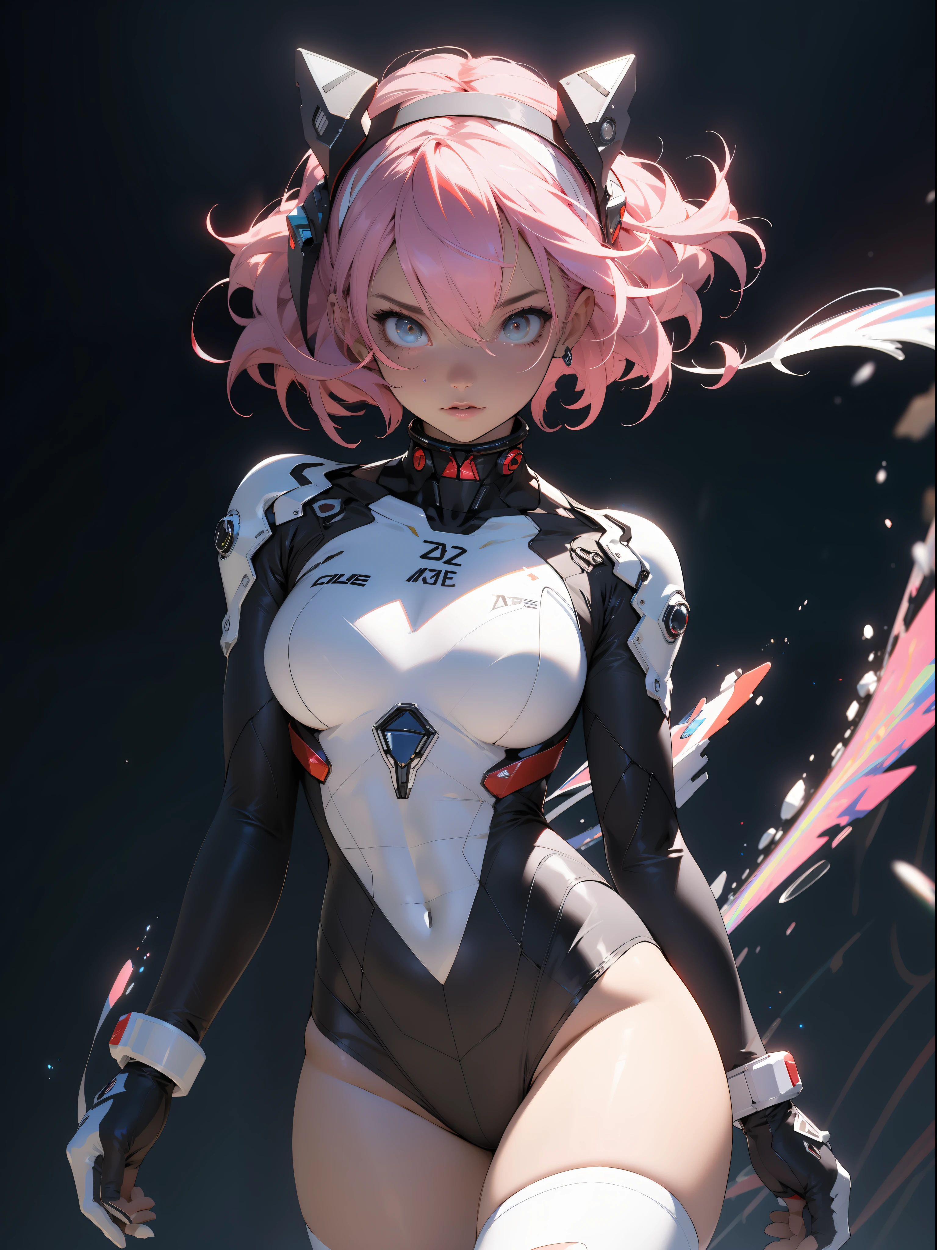 ((Best quality)), ((masterpiece)), (detailed: 1.4), (Absurd), light-skinned ta with micro bikini, Genesis evangelion neon style clothing, red and white stripes, blue arms with white stars, 2 piece clothing, colored hair, tattoo on arms, cybernetic hand, pastel, centered, scale to fit dimensions, HDR (High Dynamic Range),Ray Tracing,NVIDIA RTX,Super-Resolution,Unreal 5,Subsurface dispersion, PBR Texture, Post-processing, Anisotropic filtering, Depth of field, Maximum clarity and sharpness, Multilayer textures, Albedo and specular maps, Surface shading, Accurate simulation of light-material interaction, Perfect proportions, Octane Render, Two-tone lighting, Wide aperture, Low ISO, White balance, Rule of thirds, 8K RAW, crysisnanosuit