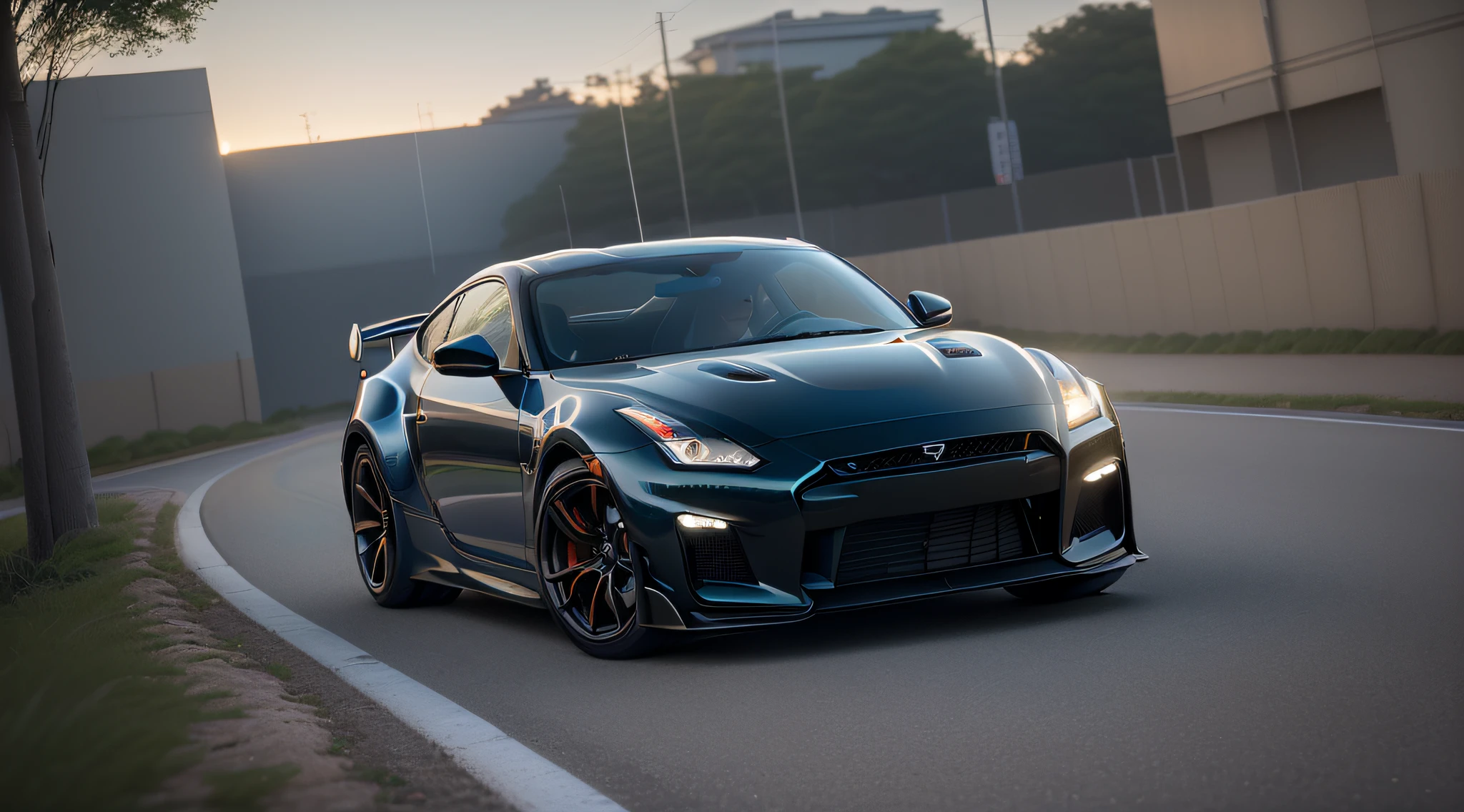((Top Quality, 8K, Masterpiece 8K Resolution, Realistic Detail, High Detail, Low Kit, Racing Type, Metallic Blue Color, 16-inch Wheels, Brand New Car, Senimatic Lighting, 16K Image Quality, ((Best Quality)), ((Masterpiece)), (High Definition: 1.3), 3D, Beautiful (Bathroom and Shower Room: 1.3) Woman with boyish hair in siyoto cut, HDR(High Dynamic Range), Ray Tracing, NVIDIA RTX, Super Resolution, Unreal 5, Subsurface Scattering, PBR Texturing, Post-Processing, Anisotropic Filtering, Depth of Field, Maximum Clarity and Sharpness, Multilayer Textures, Albedo and Specular Maps, Surface Shading, Accurate simulation of light-material interaction, perfect proportions, octane rendering, two-tone lighting, low ISO, white balance, rule of thirds, wide aperture, 8K RAW, (masterpiece, highest quality), (8k, RAW photo, best quality, masterpiece: 1.2), (realistic, photorealistic: 1.37), ultra detail, car focus, backlight, lens flare, depth of field, car, sports car, (Midnight Drift: 1) photo, fusion of GTR35 and Fairlady Z, front light is round and beam light on, paint is three colors, tires are tarmac slick tires, running late at night in the center of Tokyo, 180 km / h, front skirt is sharp small design, overall design like Gundam, driver is a beautiful Japan woman, street lights shine, timelapse, Glazed paint, back skirt integrated and large left and right even cyber design, moonlight, sunny late night, building street, shopping street, bay, smoke from tires, wind expression, tire slip smoke screen can be seen, light color is blue and normal many, overall shooting, precise car body structure, realistic photos, photo quality,