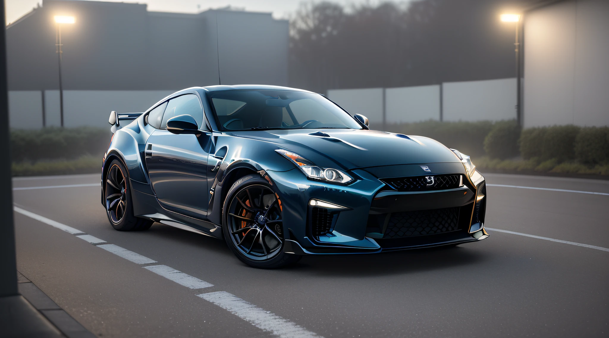((Top Quality, 8K, Masterpiece 8K Resolution, Realistic Detail, High Detail, Low Kit, Racing Type, Metallic Blue Color, 16-inch Wheels, Brand New Car, Senimatic Lighting, 16K Image Quality, ((Best Quality)), ((Masterpiece)), (High Definition: 1.3), 3D, Beautiful (Bathroom and Shower Room: 1.3) Woman with boyish hair in siyoto cut, HDR(High Dynamic Range), Ray Tracing, NVIDIA RTX, Super Resolution, Unreal 5, Subsurface Scattering, PBR Texturing, Post-Processing, Anisotropic Filtering, Depth of Field, Maximum Clarity and Sharpness, Multilayer Textures, Albedo and Specular Maps, Surface Shading, Accurate simulation of light-material interaction, perfect proportions, octane rendering, two-tone lighting, low ISO, white balance, rule of thirds, wide aperture, 8K RAW, (masterpiece, highest quality), (8k, RAW photo, best quality, masterpiece: 1.2), (realistic, photorealistic: 1.37), ultra detail, car focus, backlight, lens flare, depth of field, car, sports car, (Midnight Drift: 1) photo, fusion of GTR35 and Fairlady Z, front light is round and beam light on, paint is three colors, tires are tarmac slick tires, running late at night in the center of Tokyo, 180 km / h, front skirt is sharp small design, overall design like Gundam, driver is a beautiful Japan woman, street lights shine, timelapse, Glazed paint, back skirt integrated and large left and right even cyber design, moonlight, sunny late night, building street, shopping street, bay, smoke from tires, wind expression, tire slip smoke screen can be seen, light color is blue and normal many, overall shooting, precise car body structure, realistic photos, photo quality,