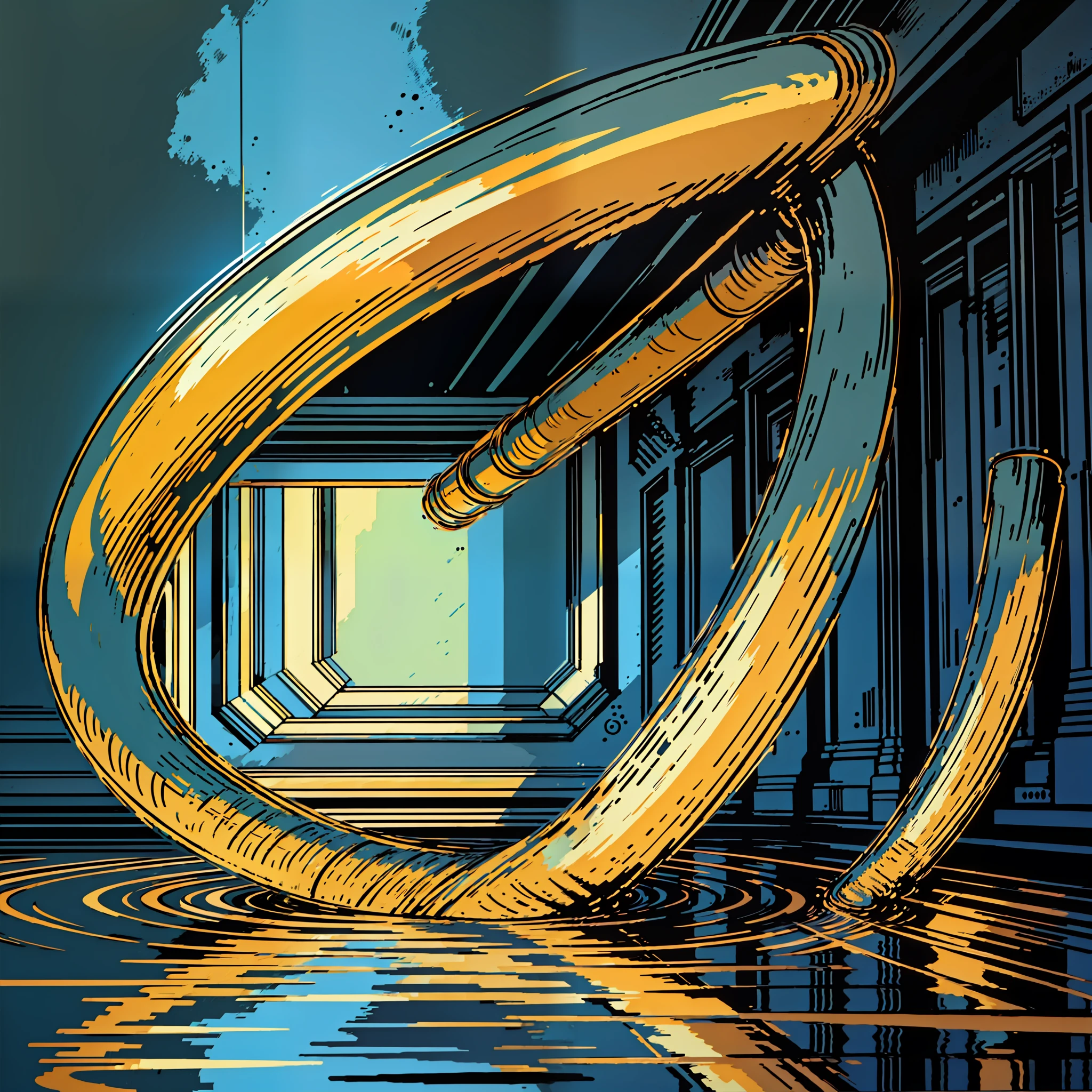 DESIGN mirror, a large hose, perfect light light natural volumetric kinematics soft, light-dark, award-winning photography, masterpiece, oil on canvas, ultra realistic, 8k