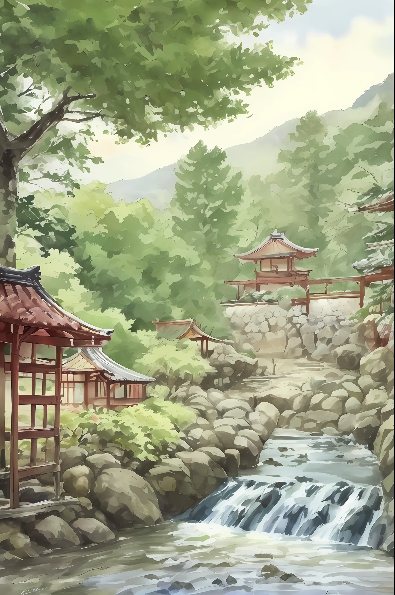 small floral garden in Kyoto Japan