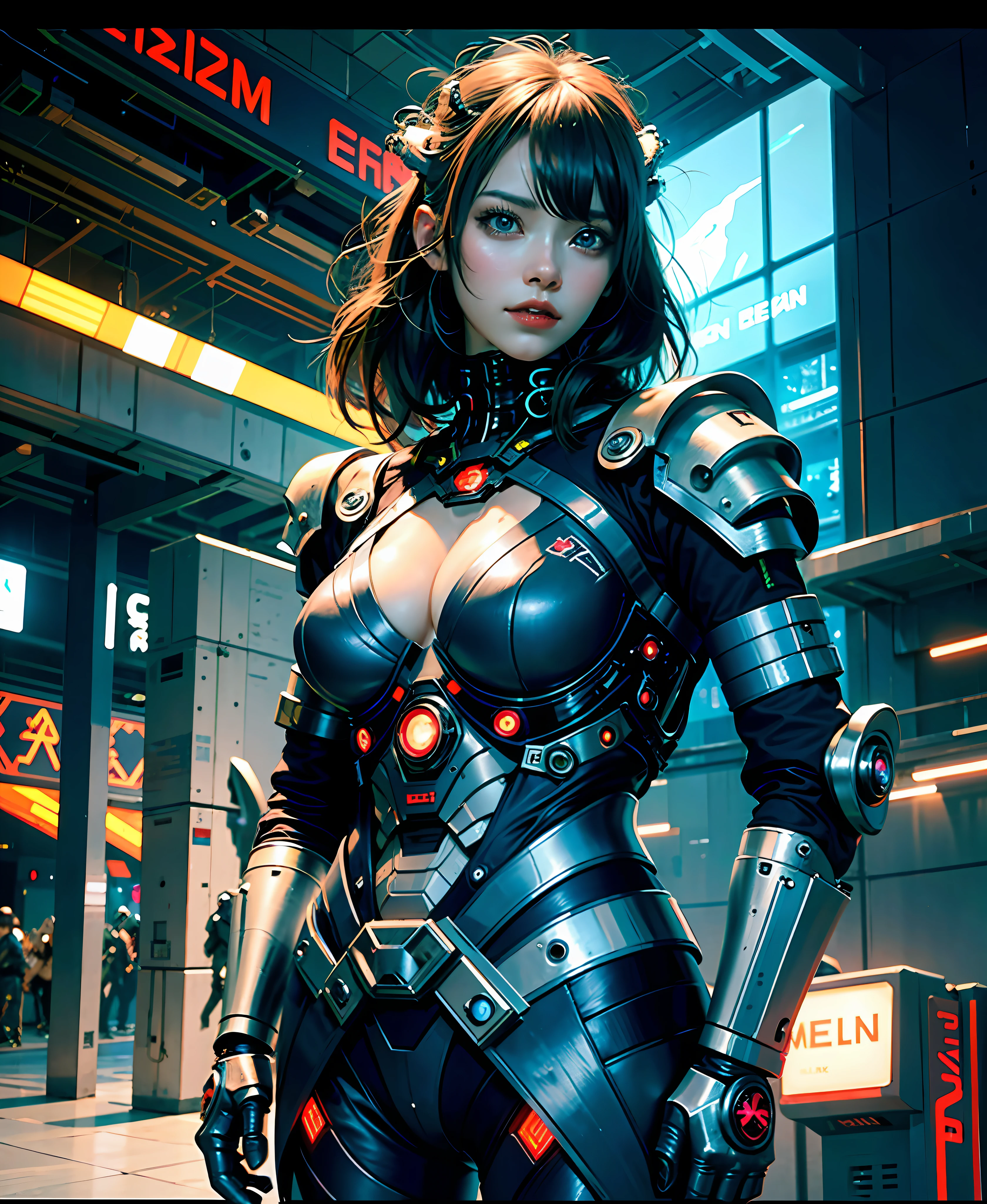 Reptilian human, scaly face, cyber woman in futuristic suit posing for photo, face and chest raw, cleavage visible, big, cyberpunk, wlop. Sci-Fi, Gundam, Cyberpunk Anime Girl Mecha, Female Cyberpunk Anime Girl, Mecha Cyber Armor Girl, Biomechanical, Cybersuit, CGSesociety Masterpiece, WLOP and Krenz Kuschat, Cute Cyborg Girl, Cyborg Girl, Digital Cyberpunk Anime Art, Wojtek Fus