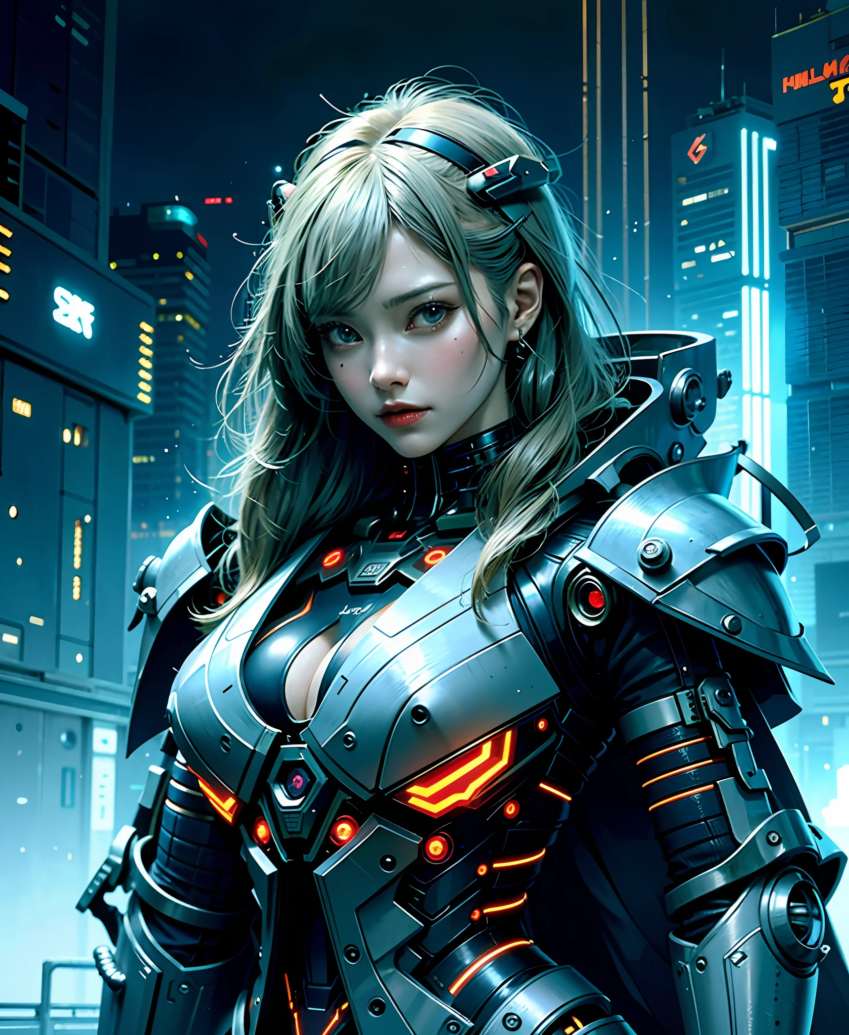 Reptilian human, scaly face, cyber woman in futuristic suit posing for photo, face and chest raw, cleavage visible, big, cyberpunk, wlop. Sci-fi, Gundam suits, bundles of thin tubes, metal cylinders, fine LEDs, detailed neon expressions, cyberpunk anime girl mecha, female cyberpunk anime girls, mecha cyber armor girls, biomechanical, cybersuits, CGSesociety masterpieces, WLOP and Krenz Kushard, cute cyborg girls, cyborg girls, Digital Cyberpunk Anime Art, Wojtek Fus
