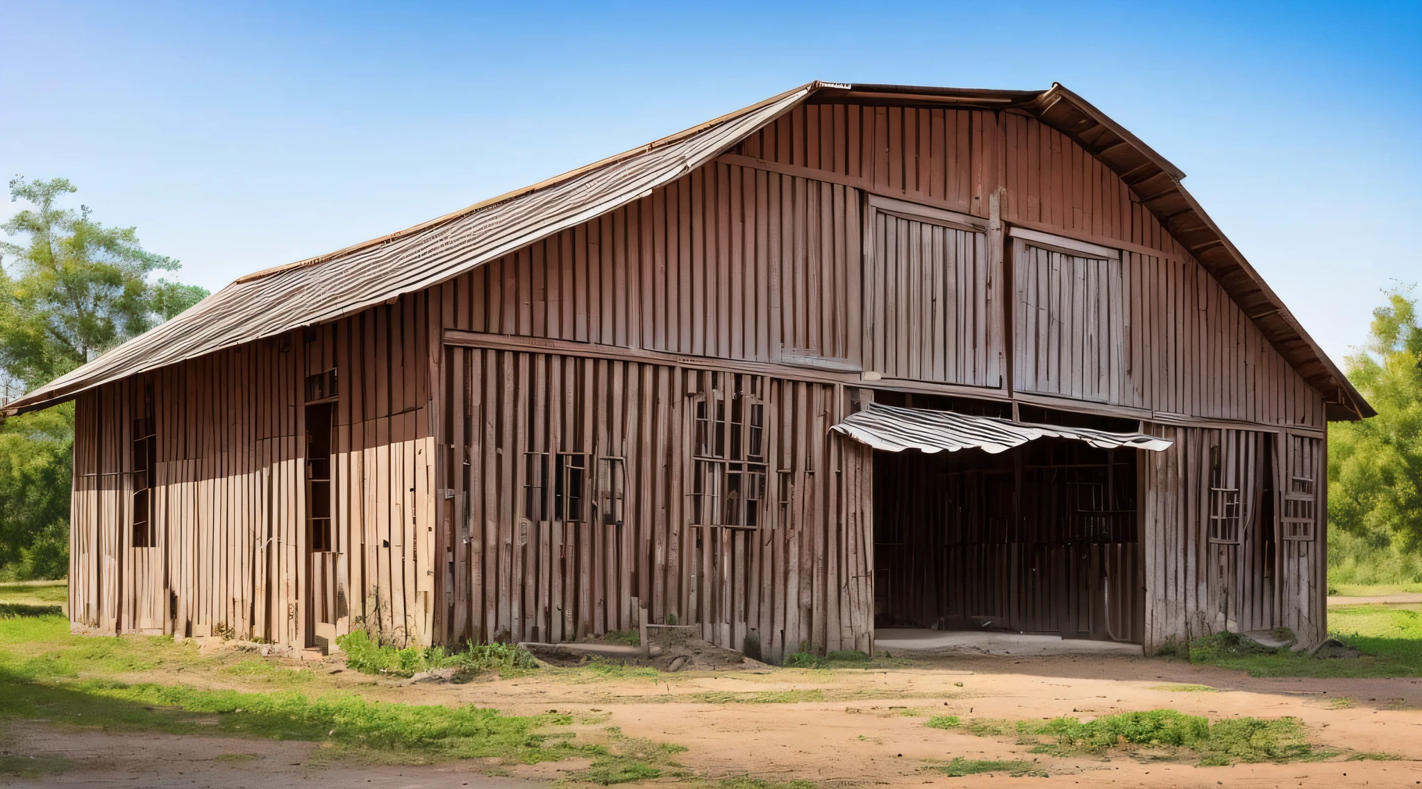 Antique barn in poor condition,farm, china --auto --s2