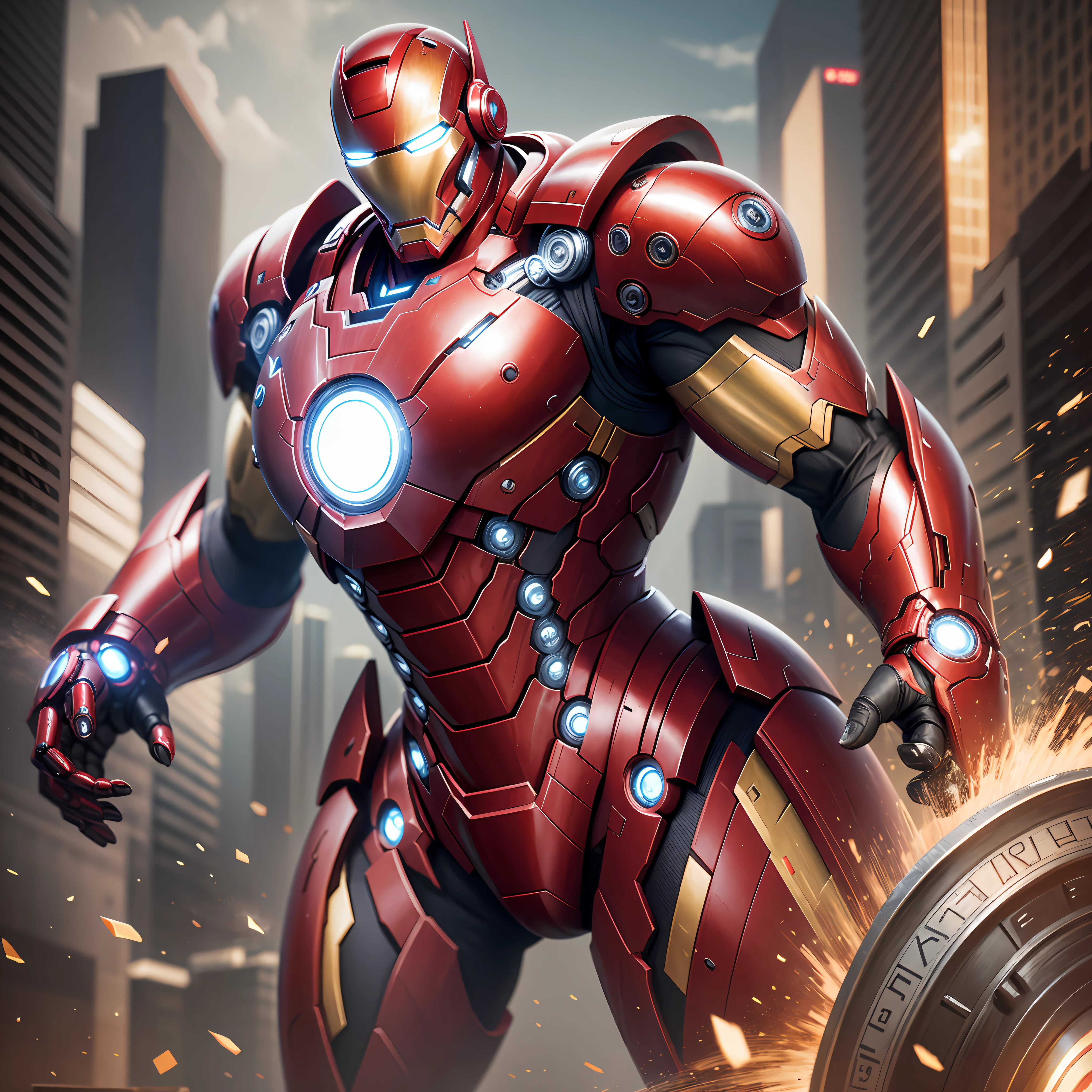 black hair, Surrealism, 8k, super detail, Iron Man looking forward --auto --s2