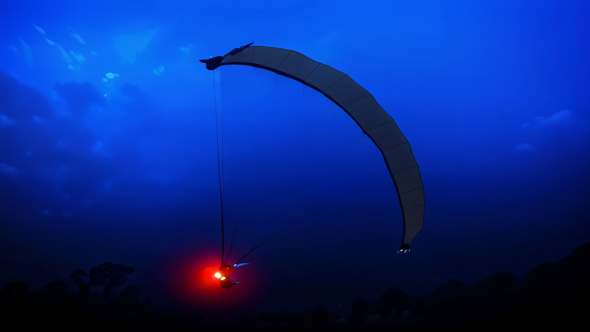 araffe flying in the air with a parachute in the sky, ornithopter, gliding, soaring, flying in the sky, soaring through the sky, pulling the move'derp banshee ', airborne view, flying in sky, flying in the air, hovering in the air, light wind, the photo shows a large, flying, flying into the sky