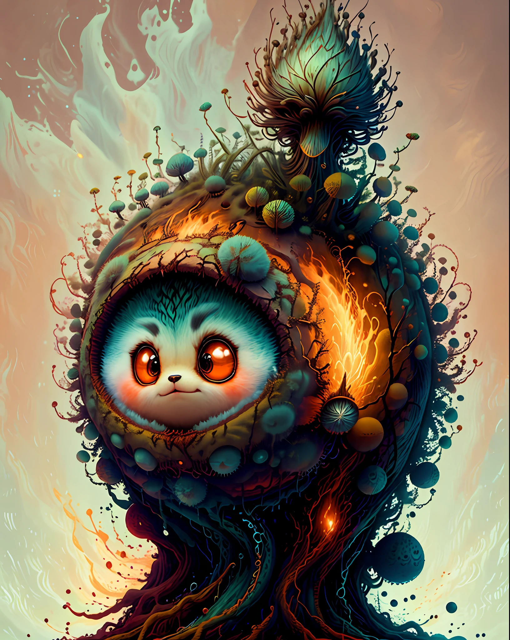 "Create a masterful masterpiece of cute creatures with ultra-detailed concept art inspired by . Utilize Stable Diffusion's power to unleash your inner Cu73Cre4ture programmer and bring your imagination to life!"