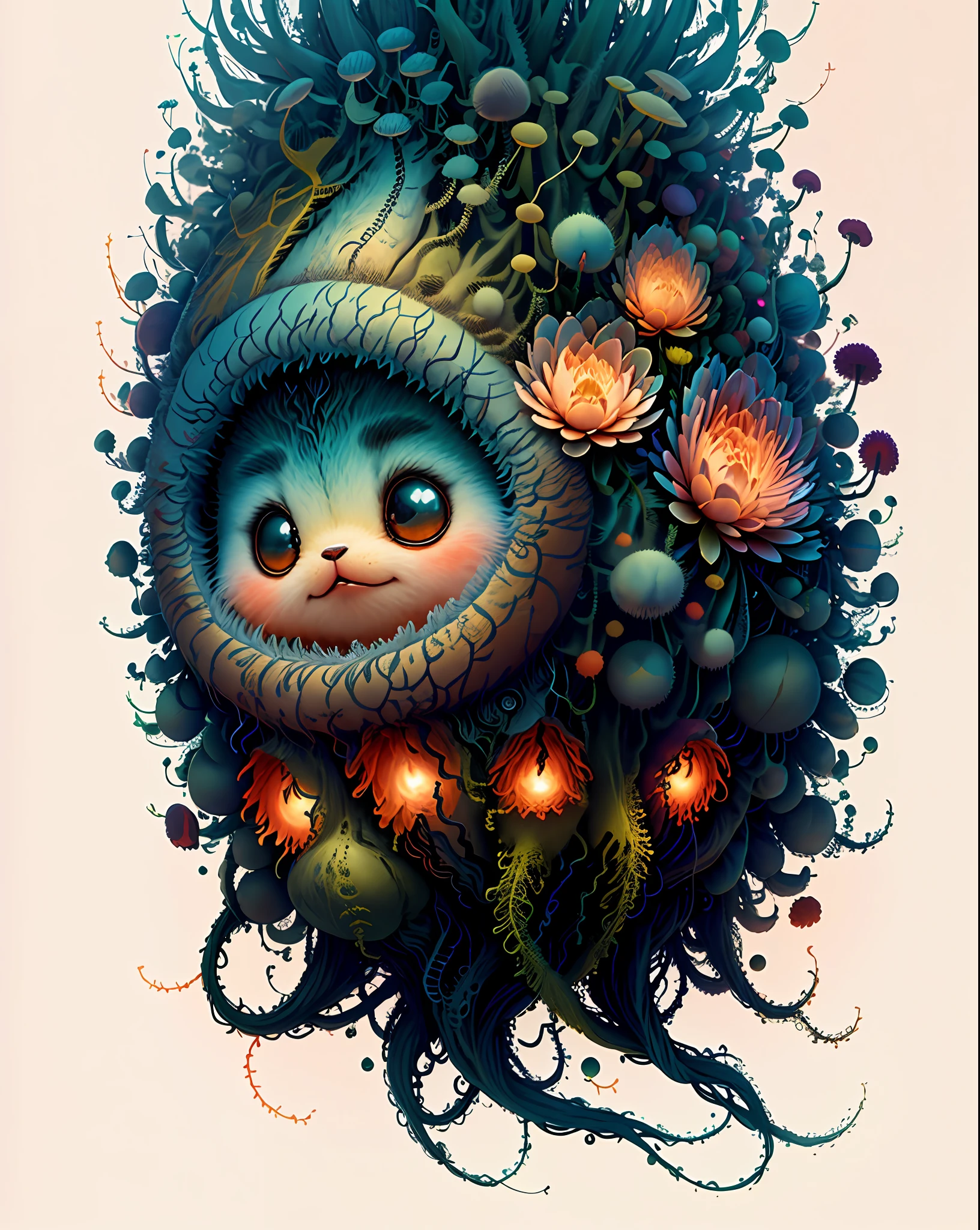 "Create a masterful masterpiece of cute creatures with ultra-detailed concept art inspired by . Utilize Stable Diffusion's power to unleash your inner Cu73Cre4ture programmer and bring your imagination to life!"