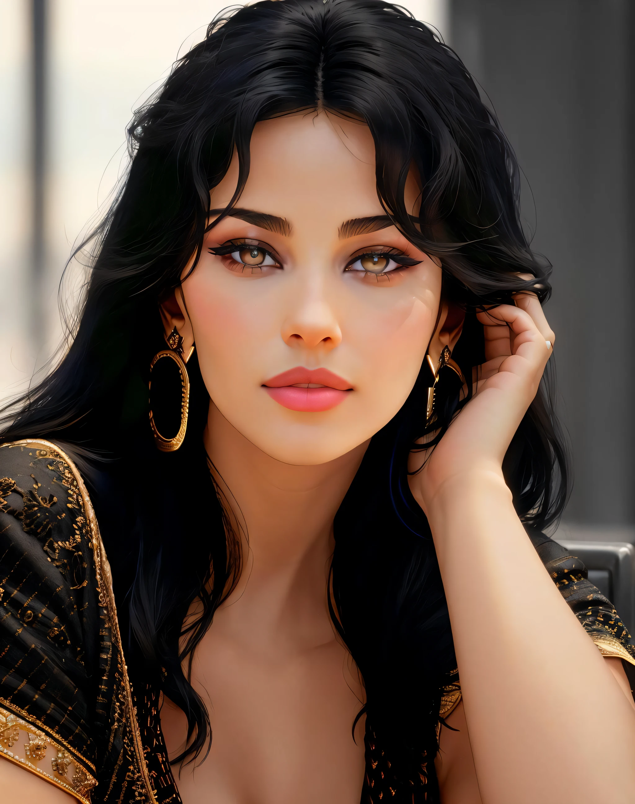 Masterpiece, absurdres,award winning photo, extremely detailed, amazing, fine detail, extremely detailed eyes and face, by lee jeffries nikon d850 film stock photograph 4 kodak portra 400 camera f1.6 lens rich colors hyper realistic lifelike texture dramatic lighting unrealengine trending on artstation cinestill 800 tungsten, beautiful itd_woman, black hair,perfect itd_face, perfect itd_body,Monica Belluci,