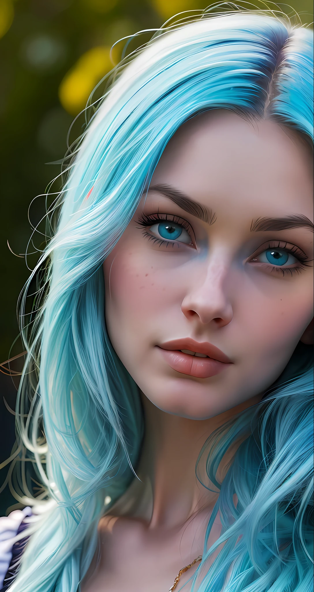 woman, solo, light blue hair, dark blue eyes, detailed face, ([Julianne Hough|Megan Fox|Christina Hendricks]:0.8), (swollen lips:0.9), masterpiece, professional, high quality, beautiful, amazing, gothic, Getty Images, miko, giant, photo shoot, 4k, realistic, detailed background, abominable, real life, by Walter Beach Humphrey, by Pierre Bonnard,