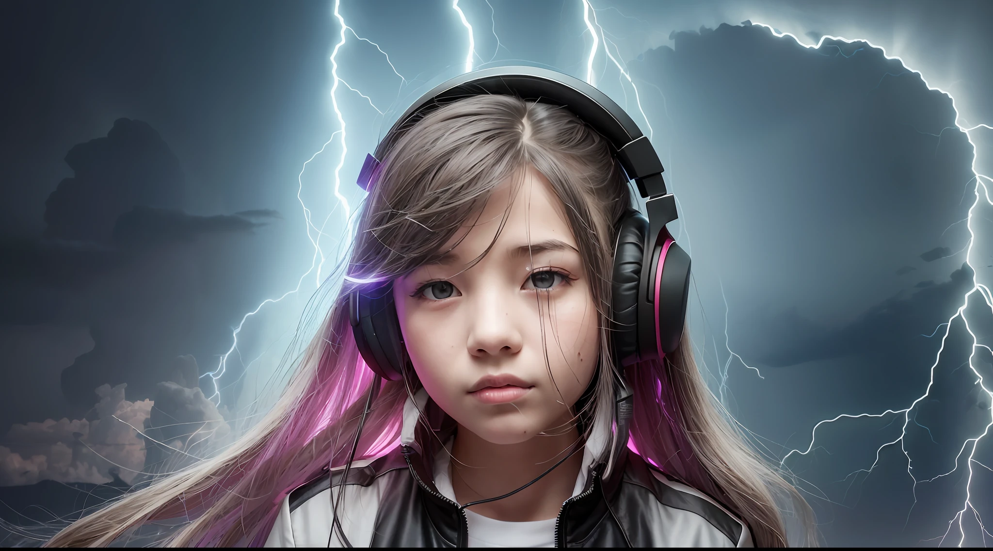 a 14 YEAR OLD GIRL Of headphones, lightning, with thunderstorms, thunderstorms, with lightning, crackling with lightning, lightning storms, thunderstorms, lightning storms, lightning!!!, effects of lightning, severe weather storms, electrical storm, lightning storm, detailed lighting and thunder, during a storm, in a lighting storm, thunderstorm, dark storms with lightning --auto --s2