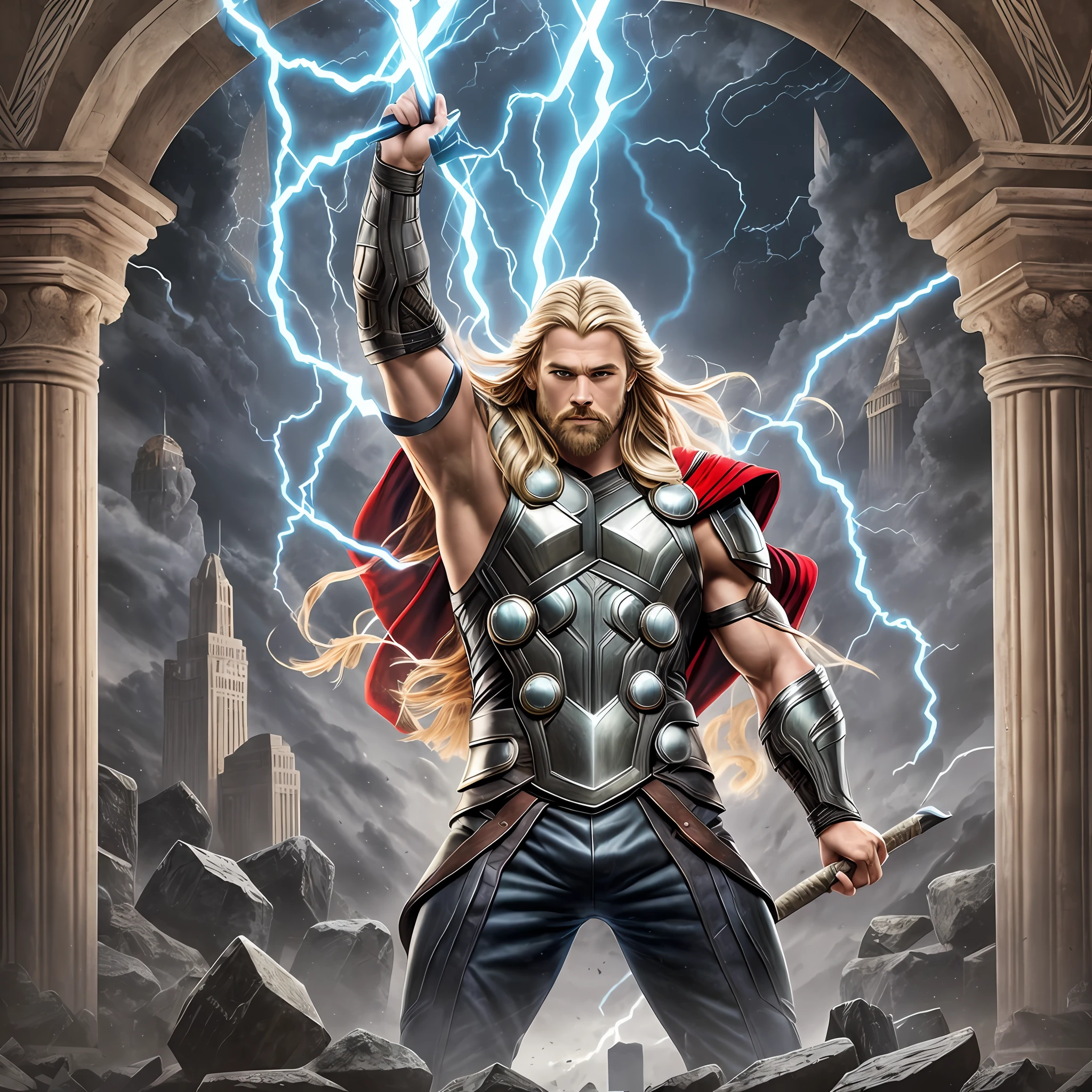 Illustrative image of Thor god of thunder --auto --s2