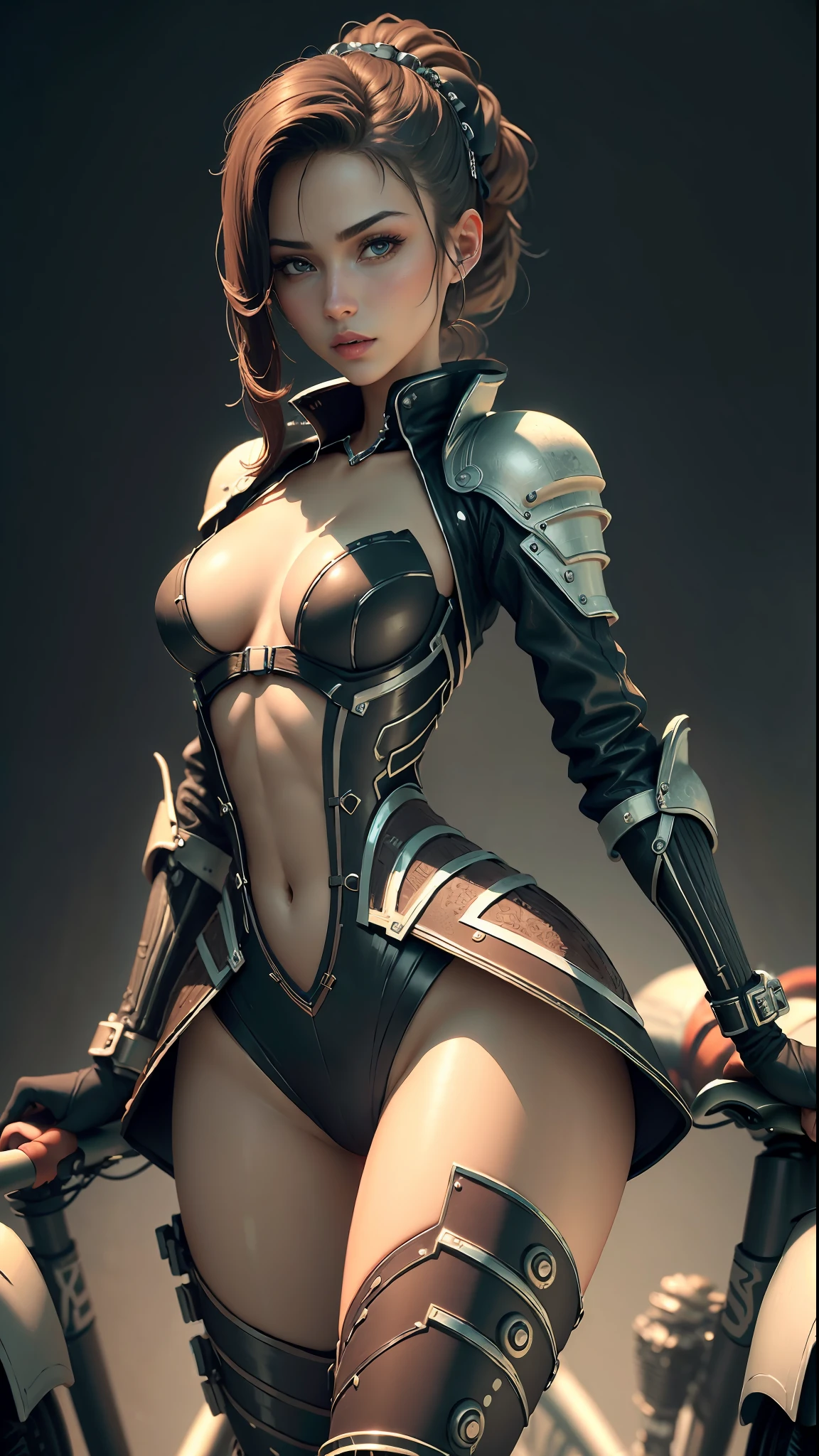 ((Best quality)), ((masterpiece)), (detailed: 1.4), 3D, woman wearing tomp Rider outfit, extremely sexy