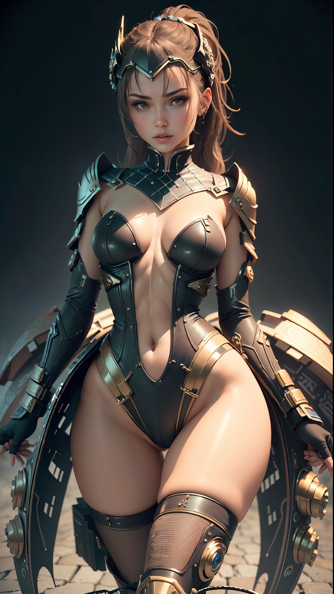((Best quality)), ((masterpiece)), (detailed: 1.4), 3D, woman wearing tomp Rider outfit, extremely sexy
