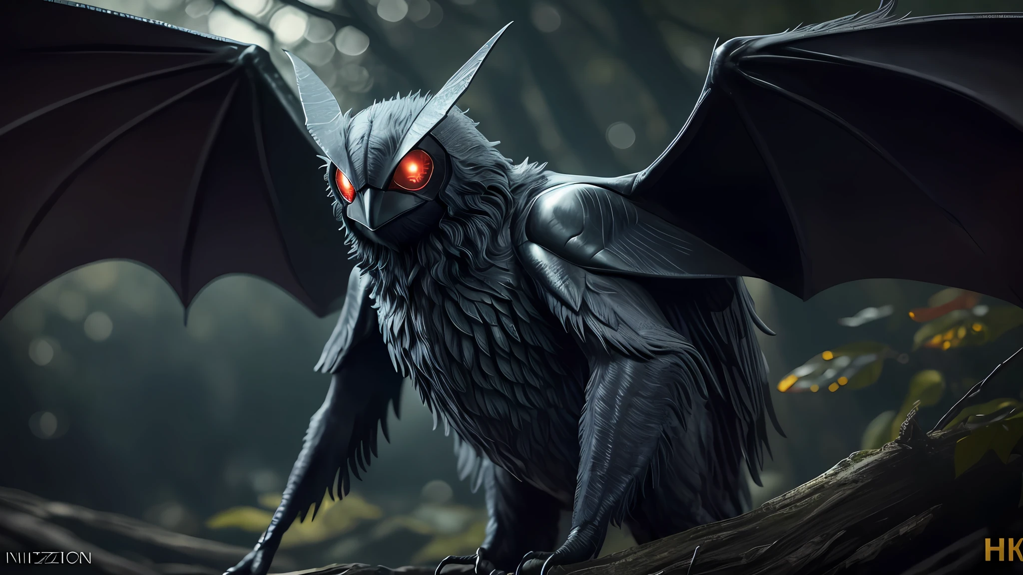 [cryptid] The Mothman of Point Pleasant,  very detailed, shot on a Nikon Z7 II and Nikon NIKKOR Z 105mm f/2.8 VR S,  chiaroscuro, hyperrealism, luminism, hd, 4k, 8k, best quality, UHD, masterpiece, super detail, best quality --auto --s2