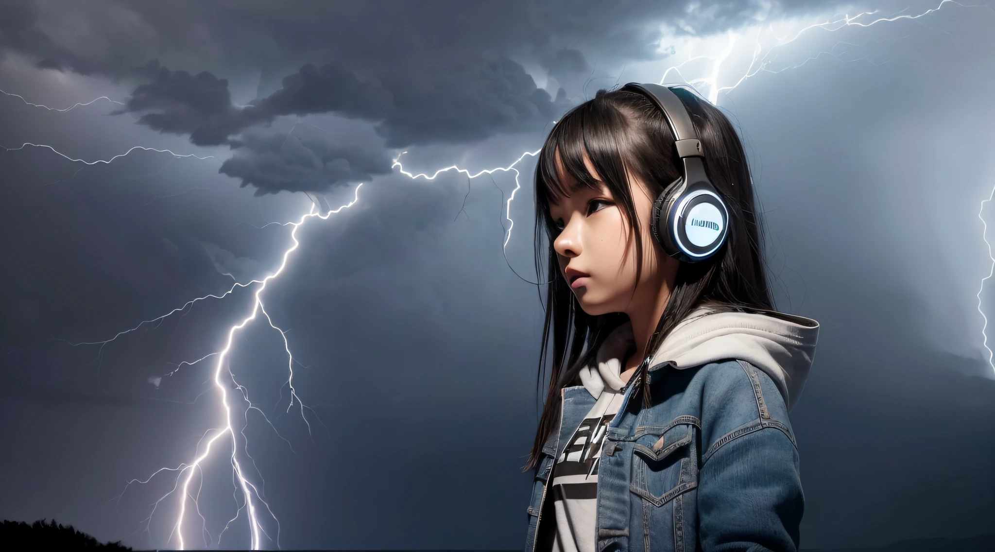 a 14 YEAR OLD GIRL Of headphones, lightning, with thunderstorms, thunderstorms, with lightning, crackling with lightning, lightning storms, thunderstorms, lightning storms, lightning!!!, effects of lightning, severe weather storms, electrical storm, lightning storm, detailed lighting and thunder, during a storm, in a lighting storm, thunderstorm, dark storms with lightning --auto --s2