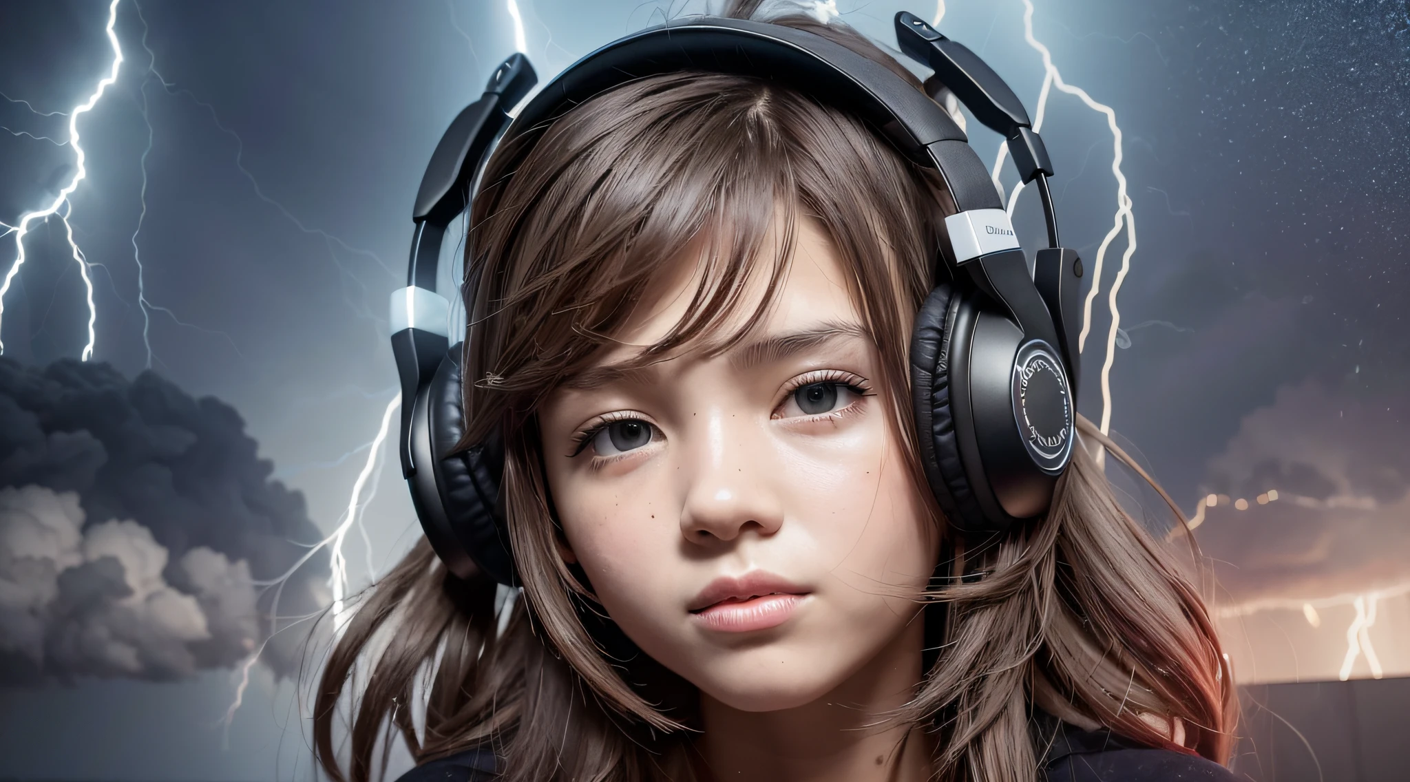 a 14 YEAR OLD GIRL Of headphones, lightning, with thunderstorms, thunderstorms, with lightning, crackling with lightning, lightning storms, thunderstorms, lightning storms, lightning!!!, effects of lightning, severe weather storms, electrical storm, lightning storm, detailed lighting and thunder, during a storm, in a lighting storm, thunderstorm, dark storms with lightning --auto --s2