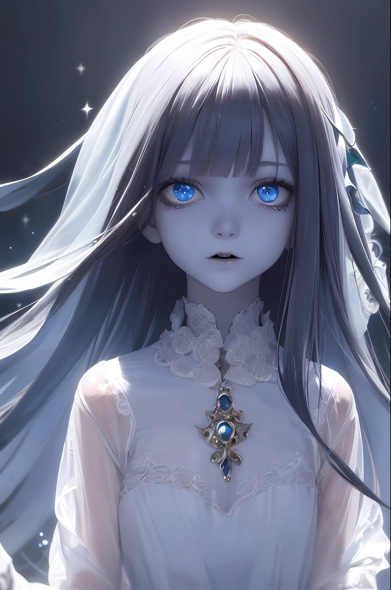 23
(very delicate and beautiful), (very delicate and beautiful), (grotesque) (scary) (simple clothes), (mad), (dynamic angle, portrait), (black hair), (big blue eyes), shining pure white skin, depth of field, , short-cut, random hair, (glitter), (one), cute girl, (expressionless)) (blood), (background dark room), (intense) blue background