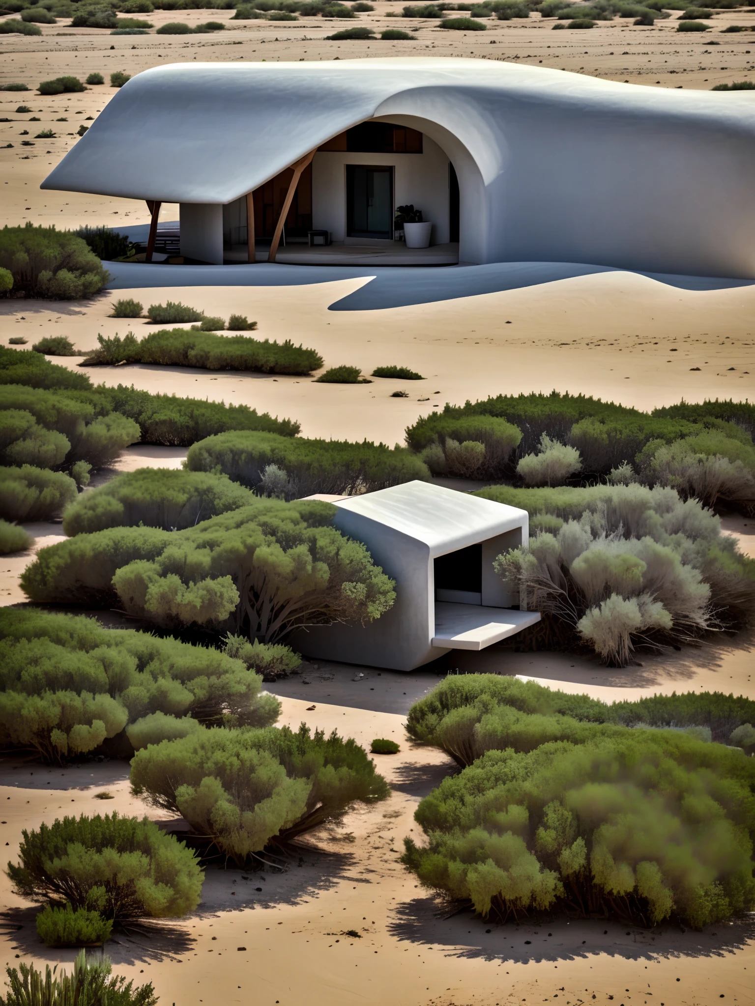 A house like a drop in the desert