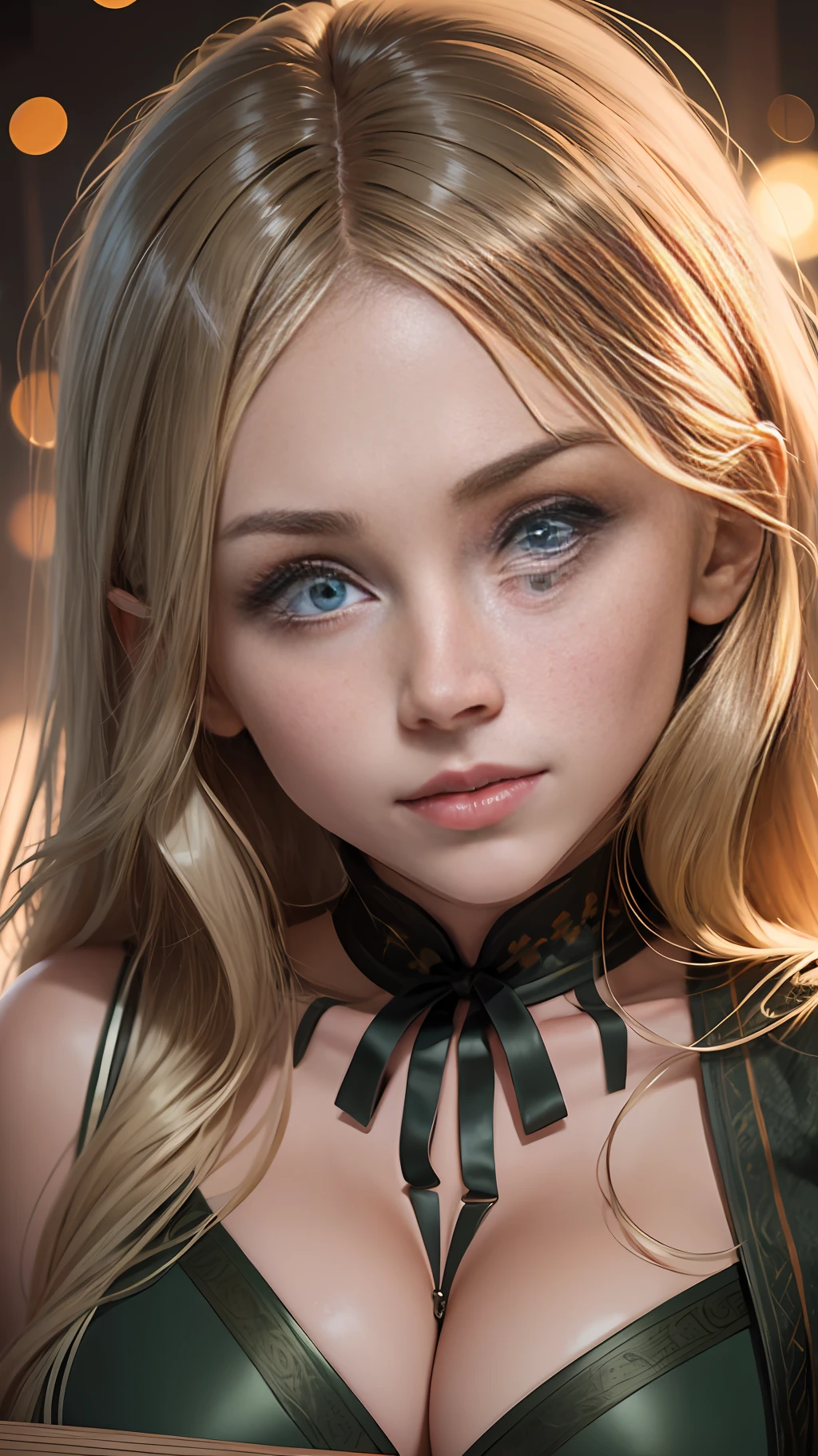 Swedish Girl's face, green eyes,fleshy lips mouth, long straight hair,(holding wooden board written gratitude always), large breasts,16k raw,realistic at night (on a transparent background png) --auto --s2