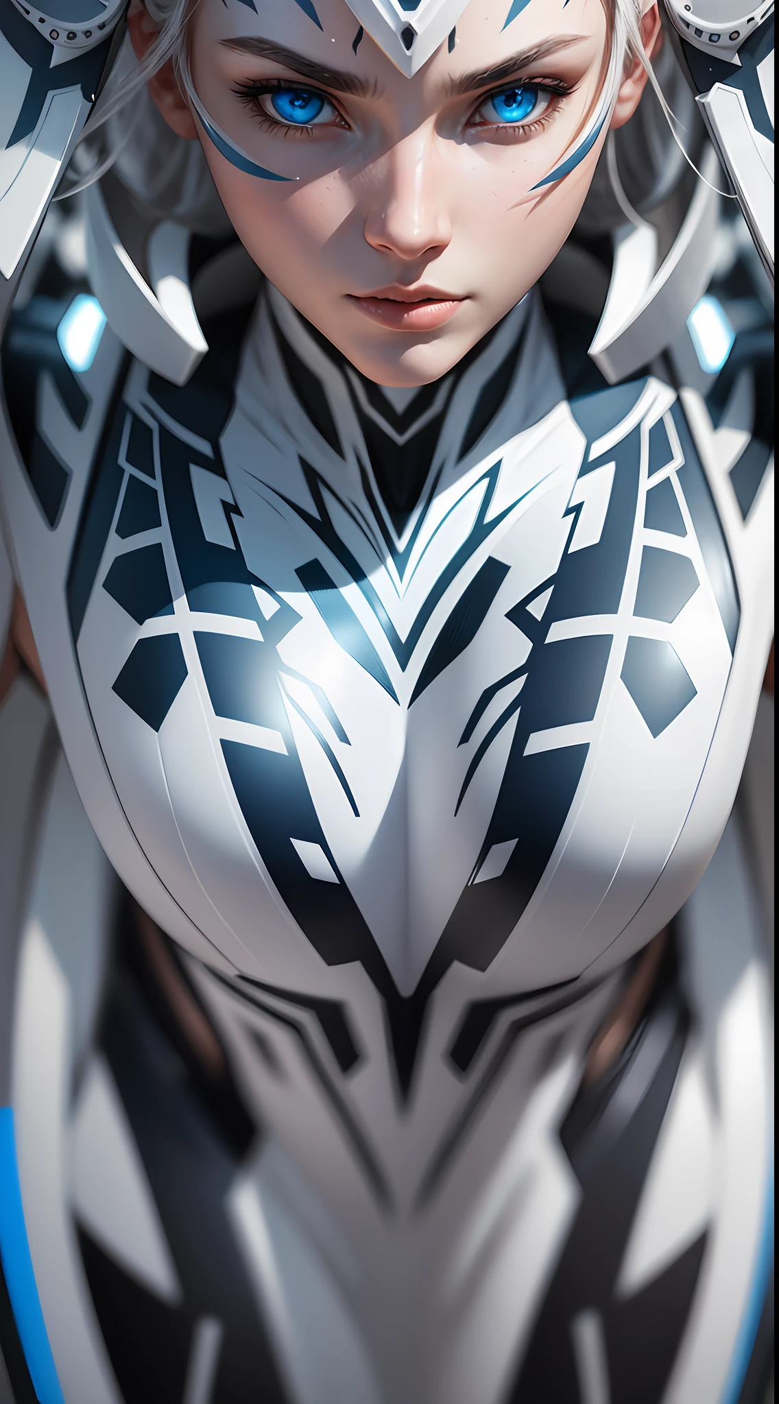 white tiger (skin texture), blue eyes, futuristic, white background, white predominant color, body regions with tech mechanics, blue accents, highly detailed body, intricately detailed, fine detail, hyperdetailed, ray tracing, subsurface scattering, lighting soft diffused, shallow depth of field, by Oliver Wetter, Intricate, high detail, sharp focus, full body + ultra, realistic, detailed face, ultra realistic details, cinematic style Clear Light + full body, 8k, rendering, ultra detailed, light side, sunlight beauty, clear light --auto --s2