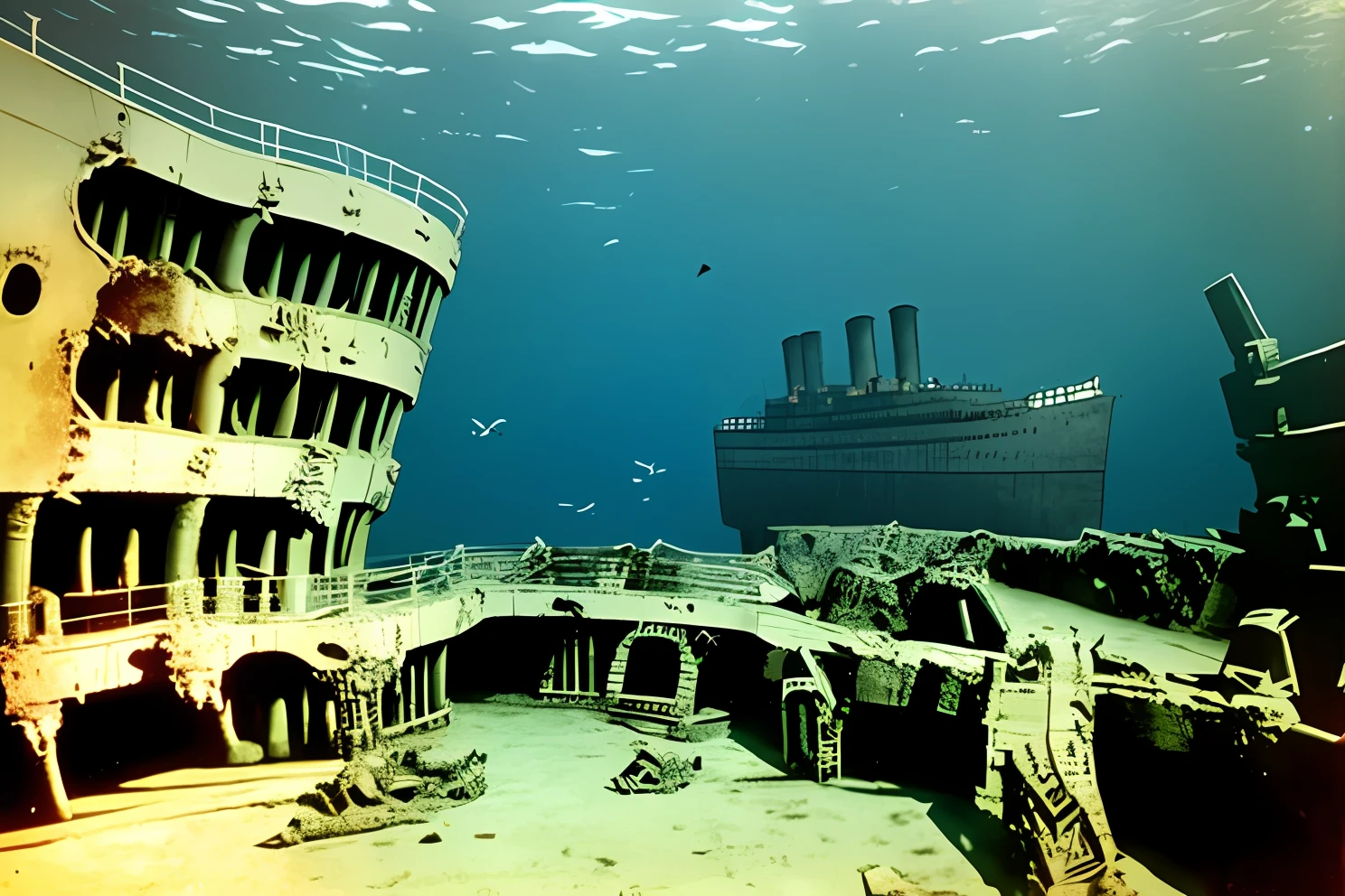 Visit there titanic wrecked by submarine.