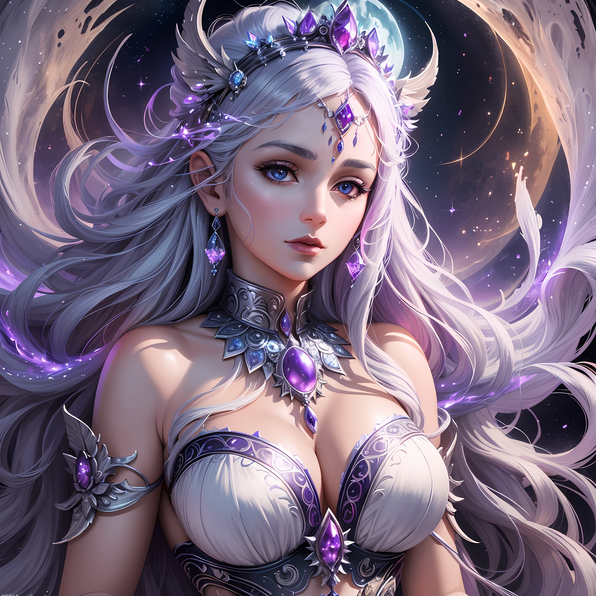 a close up of a woman with a crown on her head, fantasy art style, epic fantasy art style hd, detailed fantasy art, epic fantasy art style, detailed fantasy digital art, fantasy style art, beautiful fantasy art, fantasy art behance, detailed digital 2d fantasy art, epic fantasy digital art style, anime fantasy illustration, detailed digital anime art