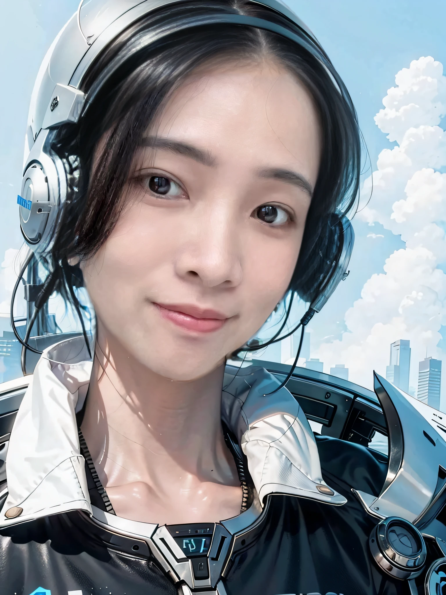 Gaming headsets, cover ears, hair cover ears, futuristic headsets, with headphones, official art, unified 8k wallpaper, super detailed, gaming headsets, exquisite, futuristic headsets, sense of technology