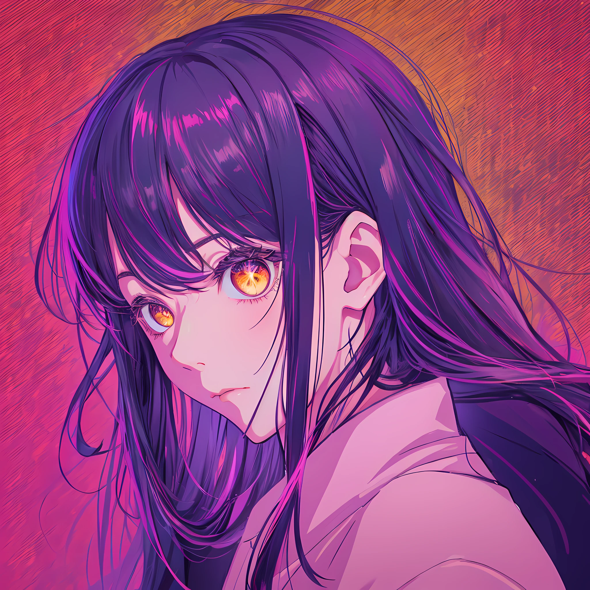 Ai hoshino, Oshi no ko, anime wallpaper, 4K, quality, yellow eyes, colorful background