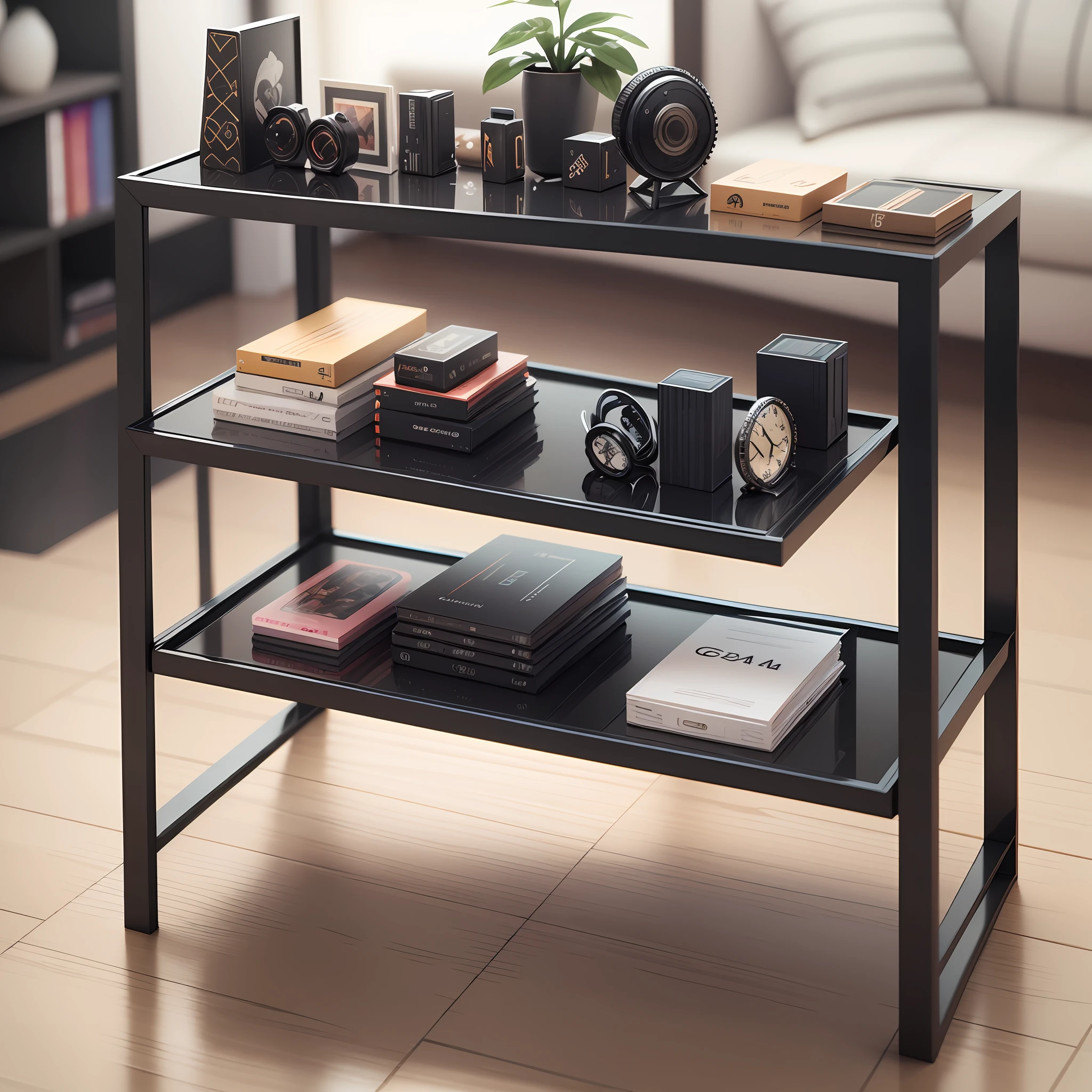 C4D style, three-dimensional stereoscopic, e-commerce product display table combination, with depth of field, high definition --auto --s2