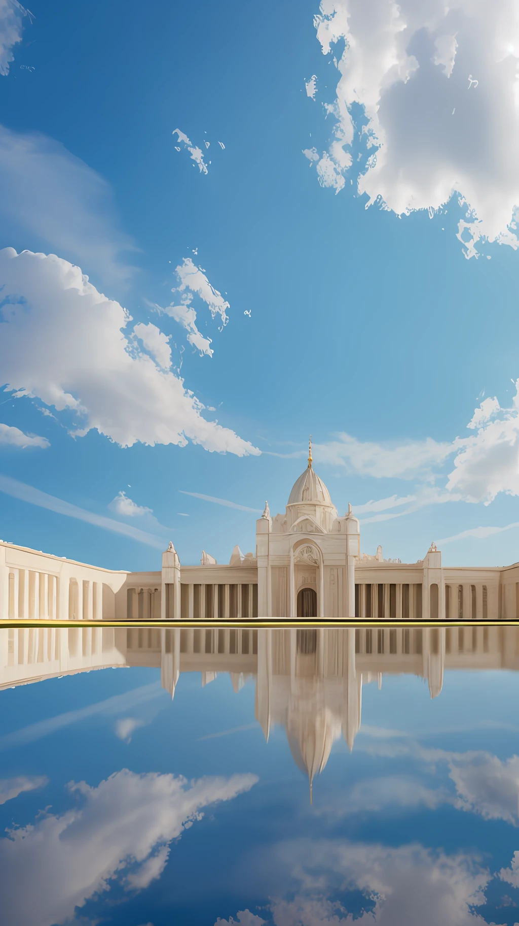 Pope St. John Paul II, clouds, sky, paradise, angels, realistic photo, HD, 8k, --auto --s2