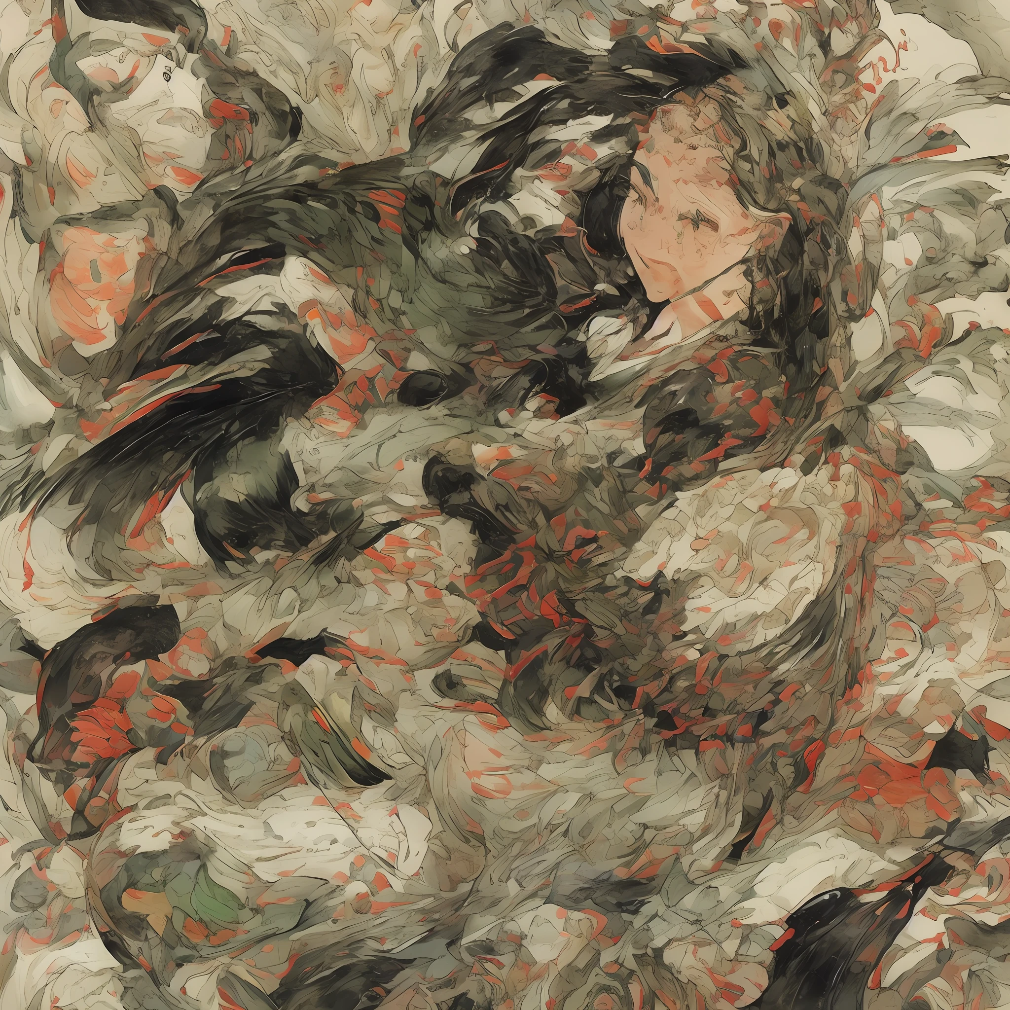 Only in lace clothing, bare breasts, bare thighs, delicate breasts, full female body, barefoot, legs open, hands holding head --auto --s2