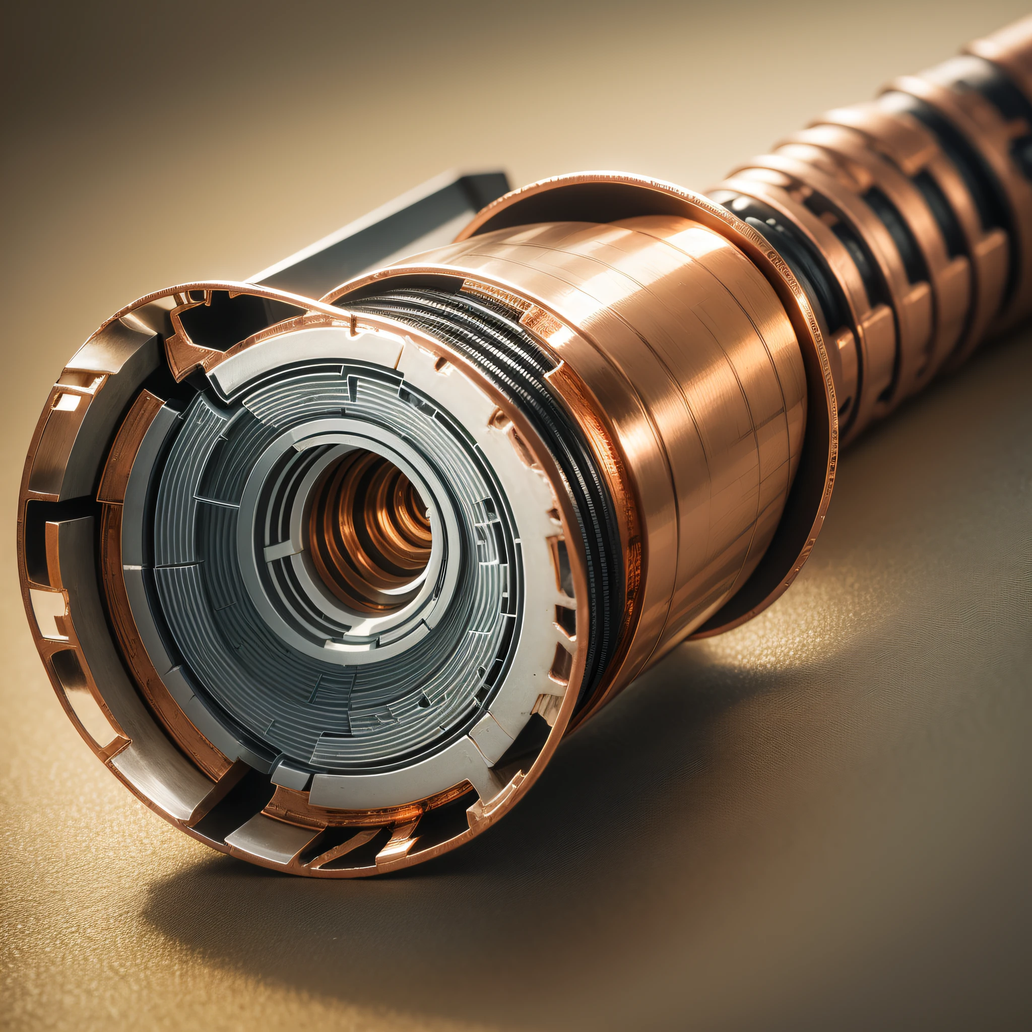 Cable. Layered peeling, internal structure, copper core --auto --s2