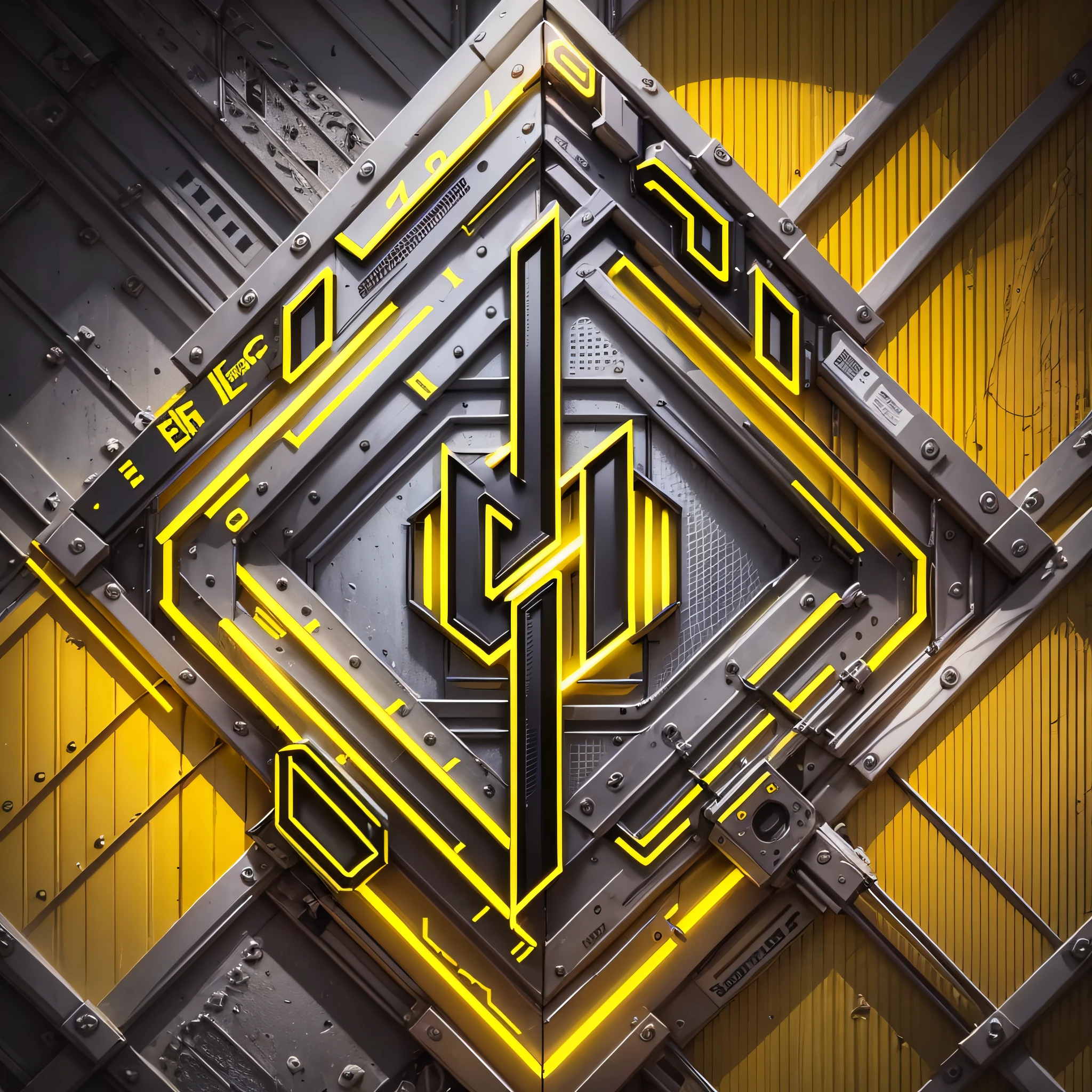 Letter N electric logo, yellow and black colors --auto --s2