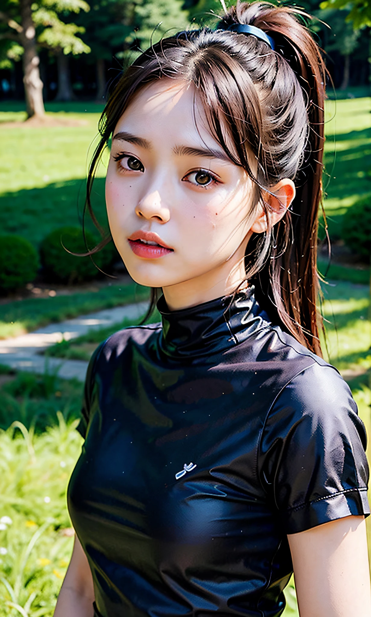 ulzzang-6500-v1.1, (Raw Photos:1.2), (Photorealistic:1.4), Beautiful Detailed Girls,, (Animated Screencaps, Vivid Cymk Colors: 1) (Celluloid: 1) (nvinkpunk: 0.3), (Kuvshinov: 0.3), (DreamlikeArt: 0.3), (samdoesArt:0.3), ( modelshoot style:0.3), by Yuya Oku Naoki Urasawa ,1girl,, Japan , Brown Woman 1gril,[Nicole Kidman: Rachel Lee Cook: 0.3],(Has an object:1.1), ,Ash Blonde,Ponytail, Slat Armor , Fantasy Art by Studio Ghibli, Makoto Shinkai Art Station HQ, Painting with vivid colors in the field, high contrast! Best quality, masterpiece, highly detailed, super detailed,