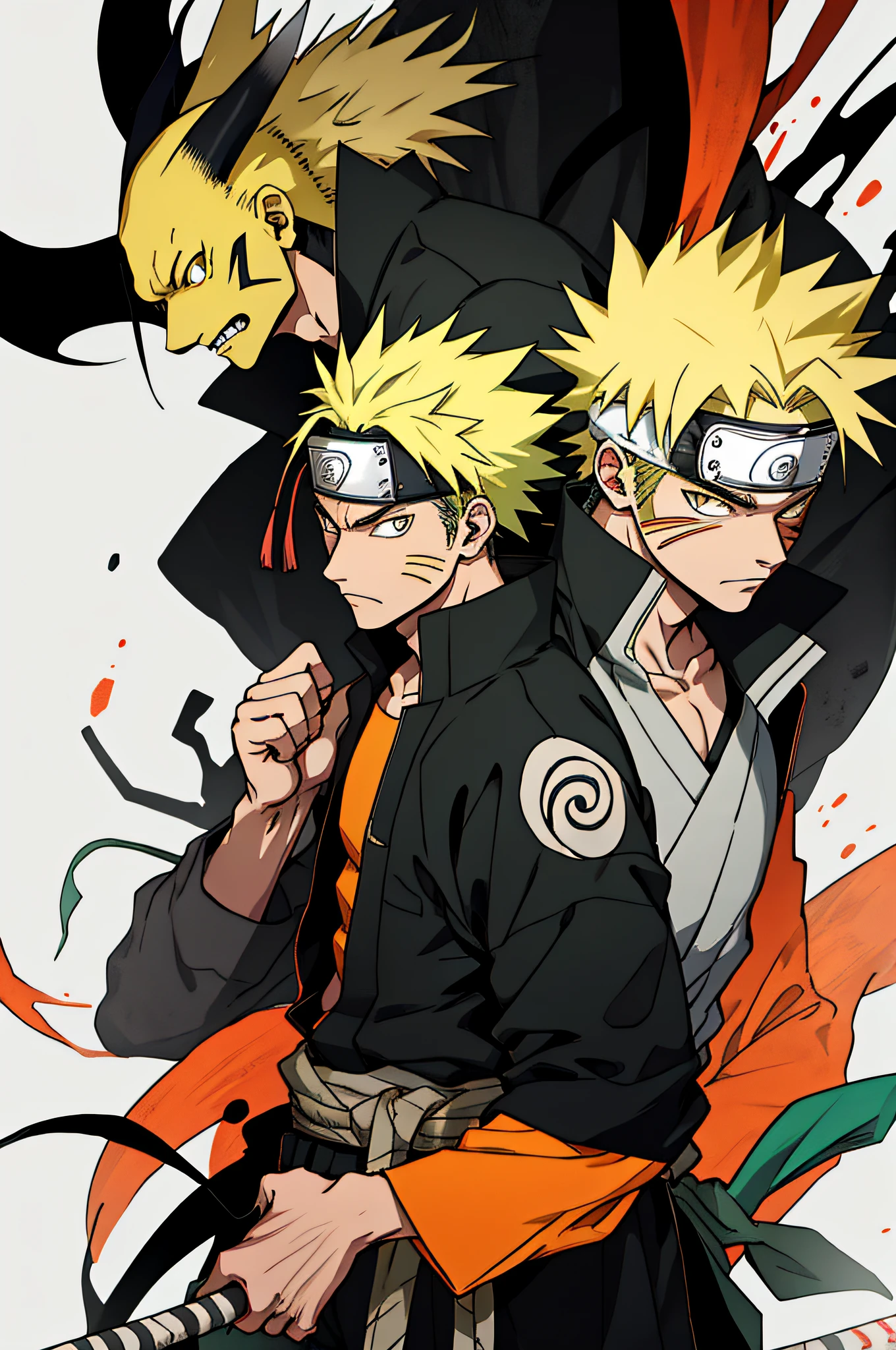 Dark itchigo mixed with naruto