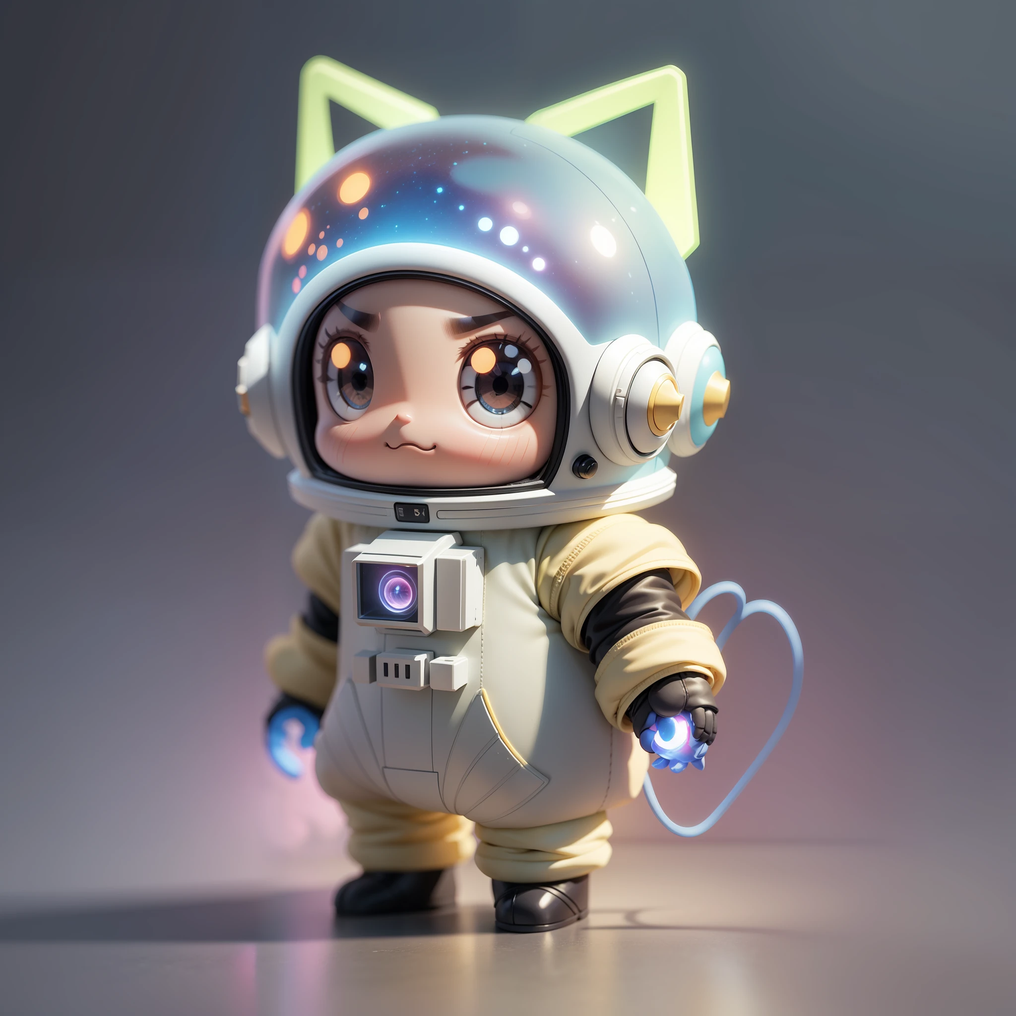 Super Cute SCP Foundation Little Monster Full Body 3D Drawing, 1 Cute and Happy, C4D, Pop Matt Blind Box, Glow Bubble, Toy, Solid Color Background, Chibi, Fluorescent Translucency, Glow Body, Kawaii, Little Monster, (((Spacesuit))), Reference Sheet, POP Mart Blind Box, Pixar, Intricate Details, 3D Rendering, Blender, OC Renderer, Foll Body Reference Sheet, Dribble, High details, 8k, studio lighting, li, pee, childbi, standard definition characters: 1.1, magic space warehouse background