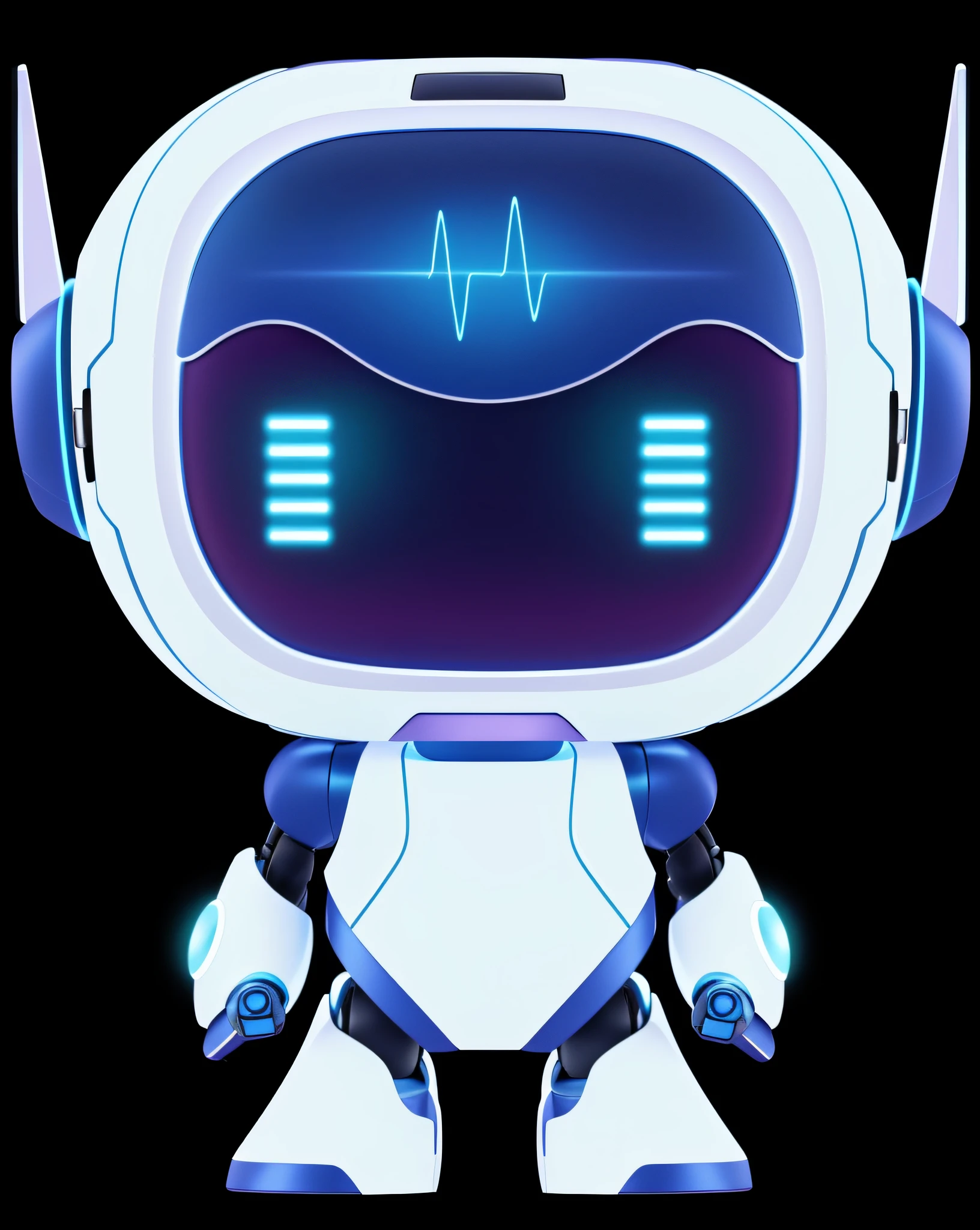 Three views, cartoon robot with heartbeat monitor, cute robot, cute humanoid robot, friendly humanoid cyberbot, cute friendly robot, very cute robot zen, super cute robot face, cute cyber god, blue robot eyes, cyberbot bot, chibi, advanced digital chibi art, robot, friendly robot, futuristic robot, tin toy character design robot