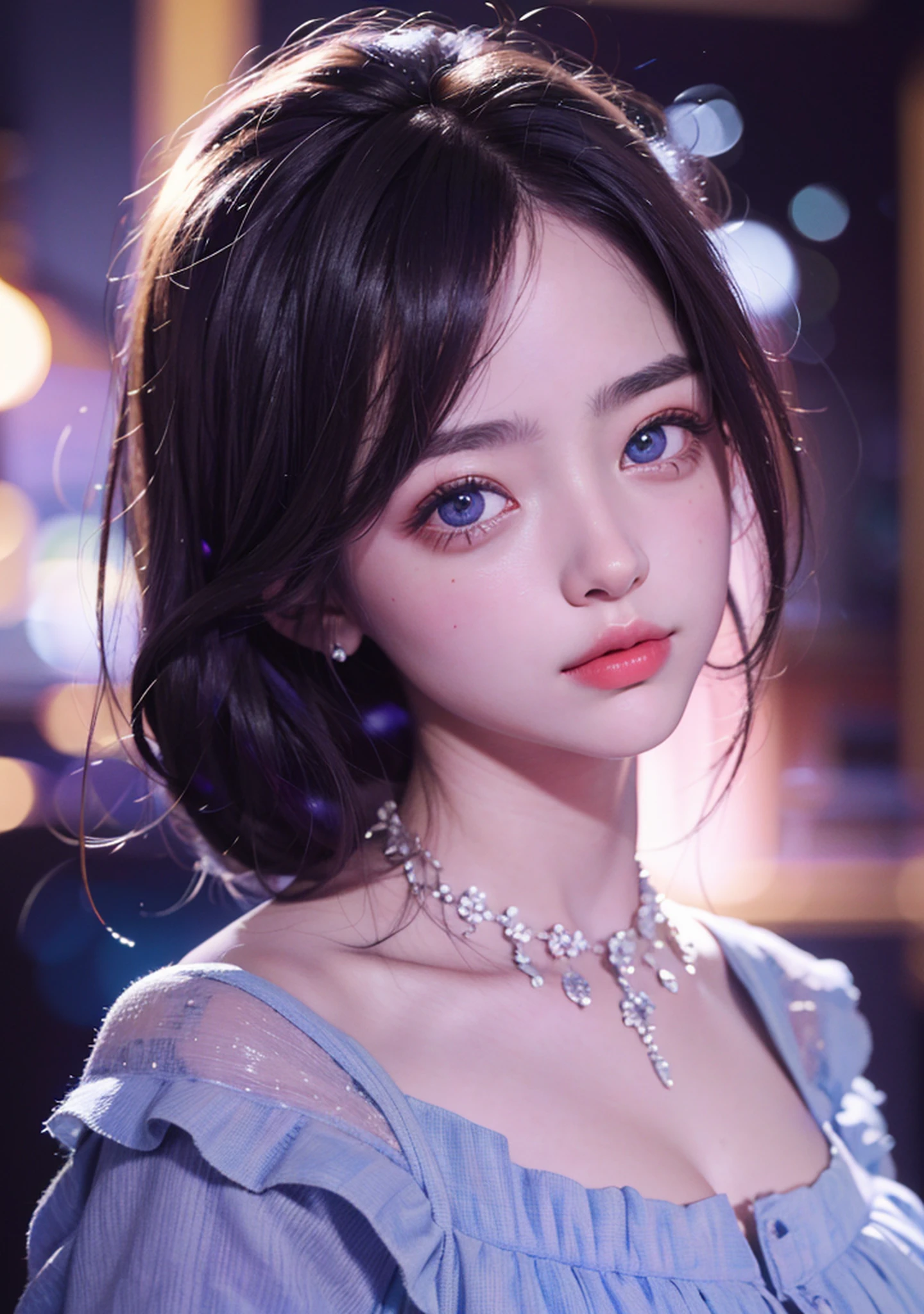 Best Quality, Masterpiece, Ultra High Resolution, (Realistic: 1.4), Original Photo, Side Light, Fine Beautiful Eyes: 1.2, Masterpiece* Portrait, Realism, Genshin, 1 Girl, Ultra Detailed